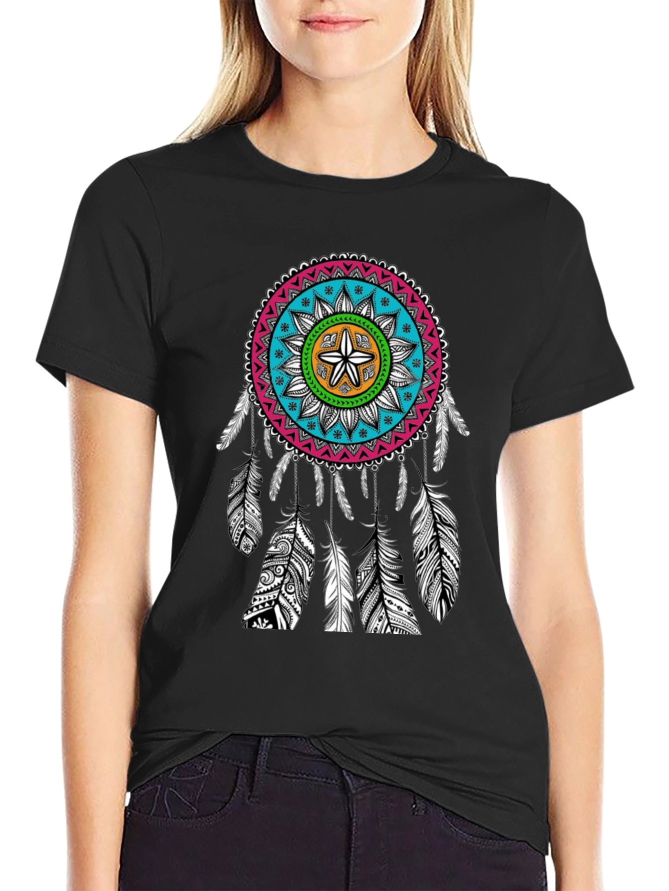 Dreamcatcher Graphic Tee - Boho Style