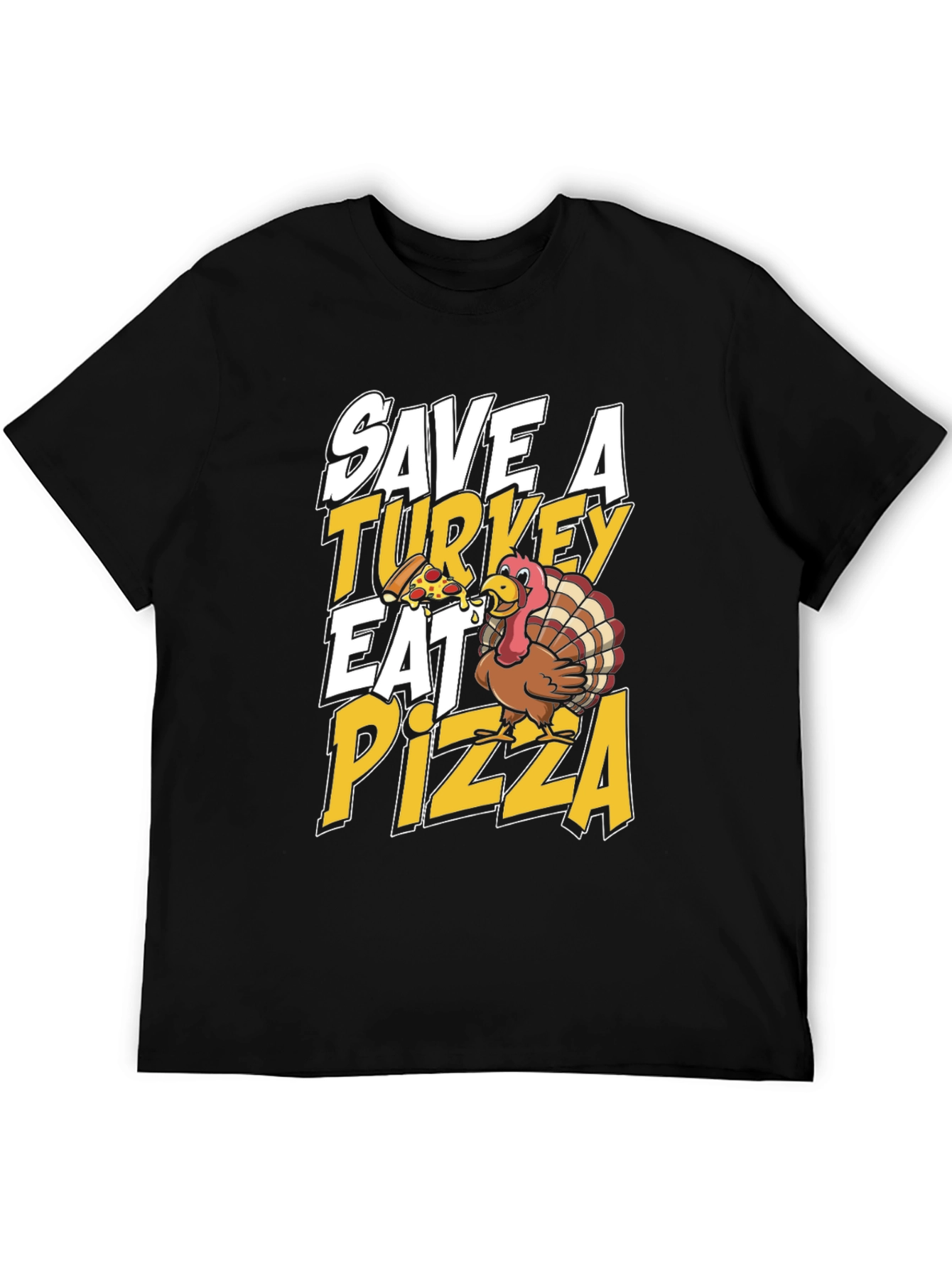 Save a Turkey Eat Pizza Funny Thanksgiving T-Shirt