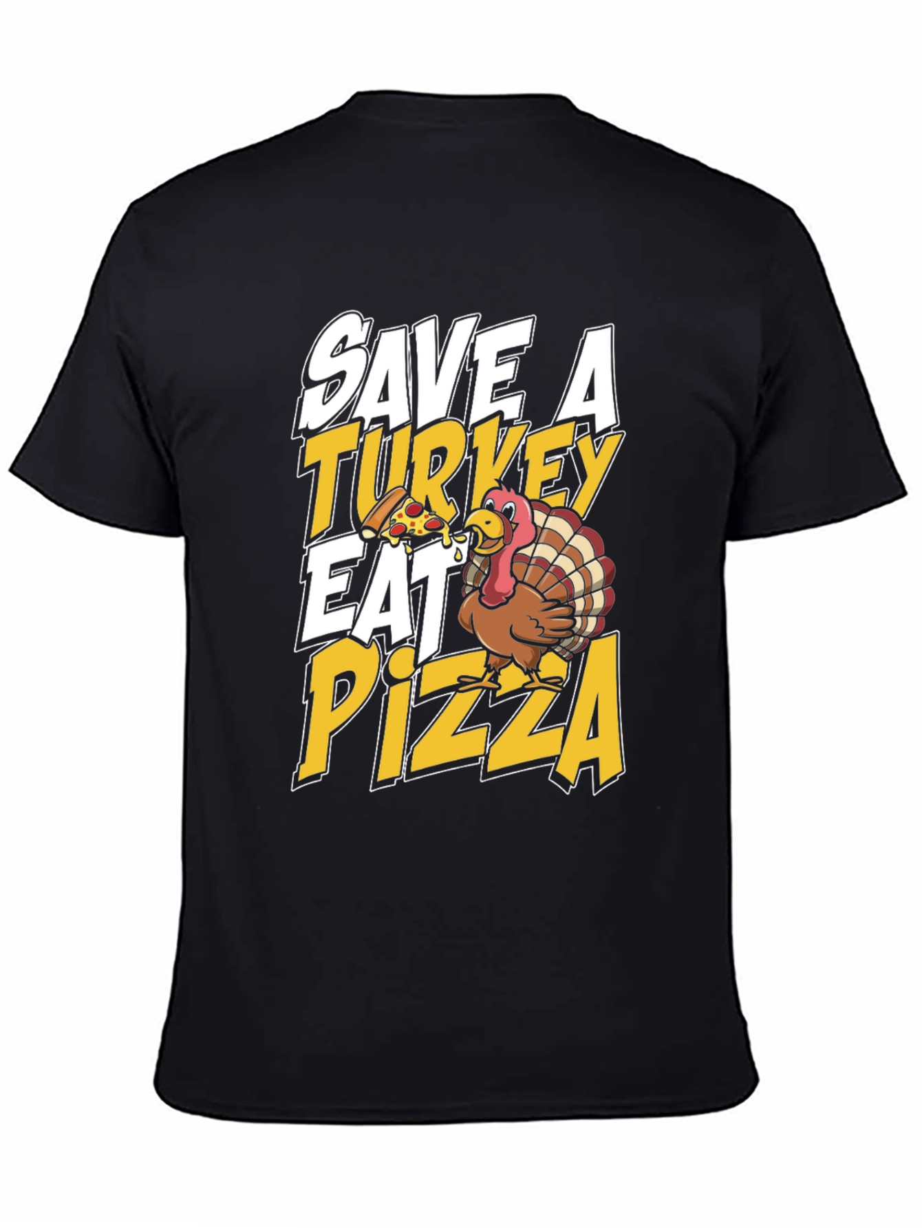 Save a Turkey Eat Pizza Funny Thanksgiving T-Shirt