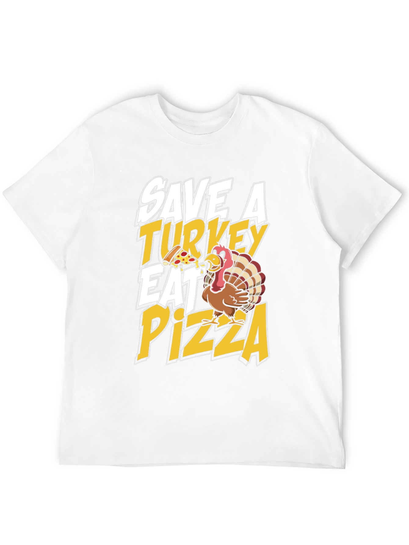 Save a Turkey Eat Pizza Funny Thanksgiving T-Shirt