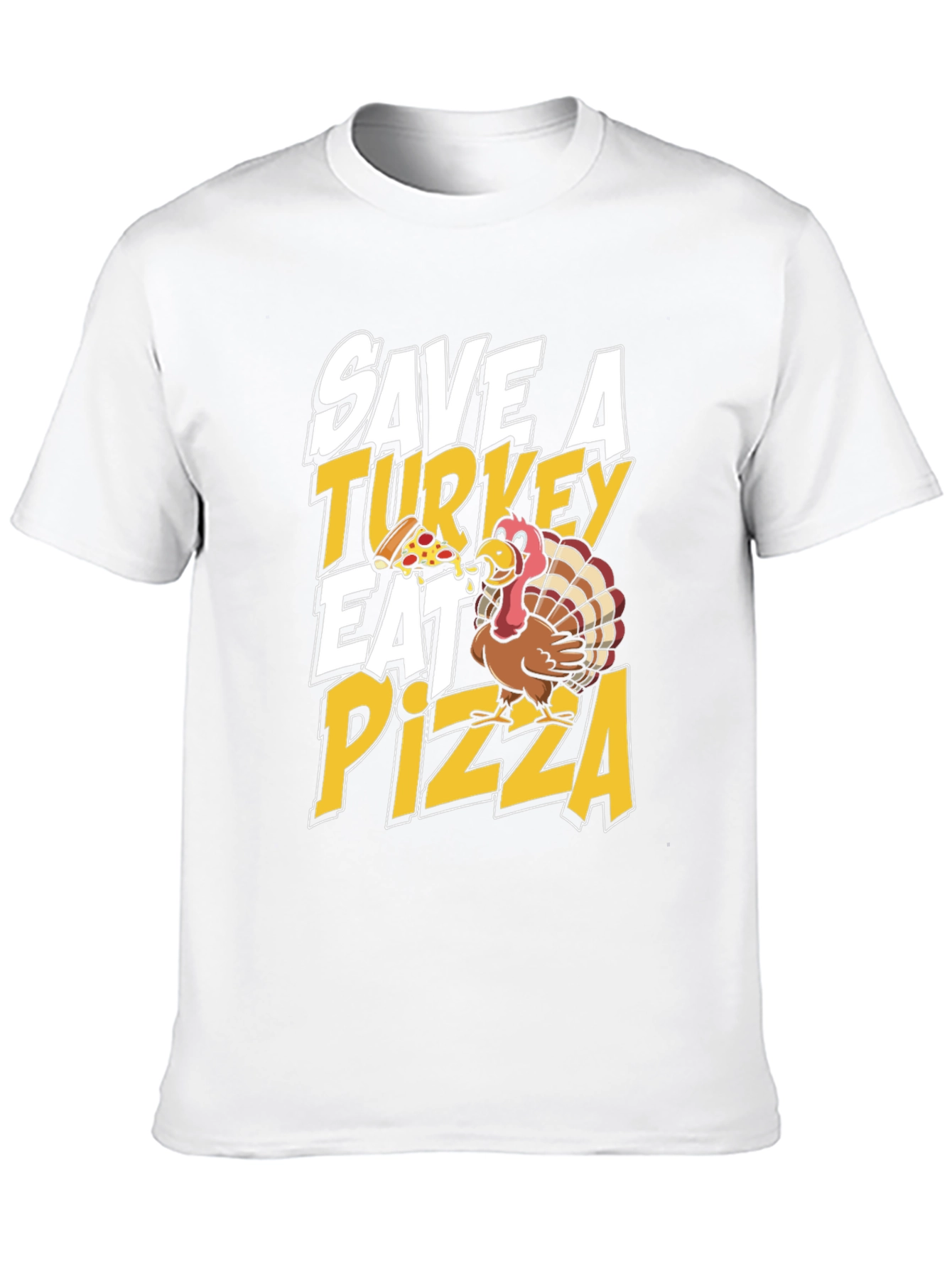 Save a Turkey Eat Pizza Funny Thanksgiving T-Shirt