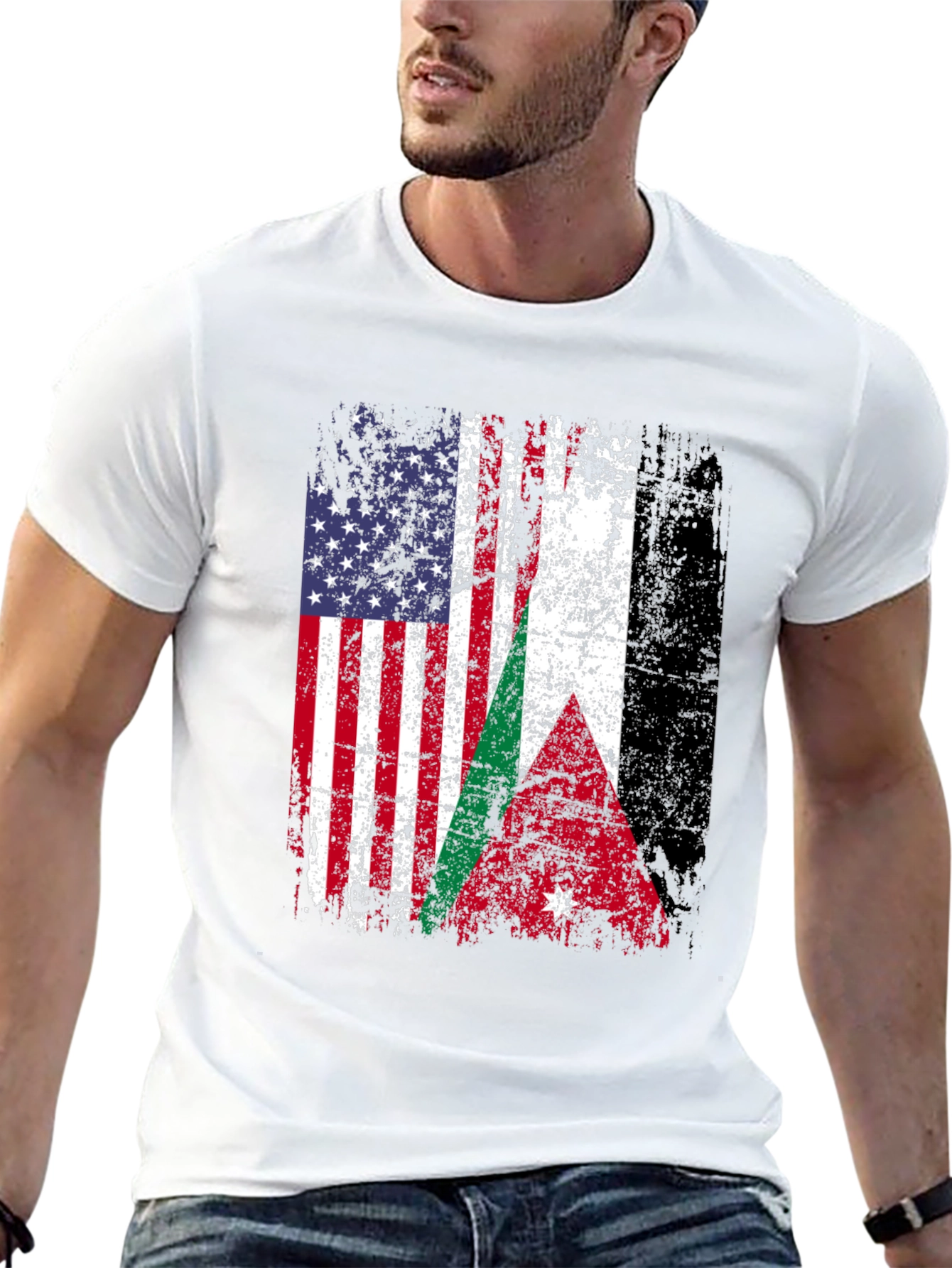 USA Jordan Flag T-Shirt - Patriotic Design