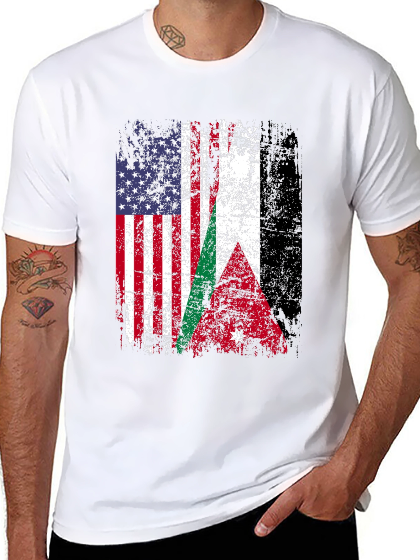 USA Jordan Flag T-Shirt - Patriotic Design