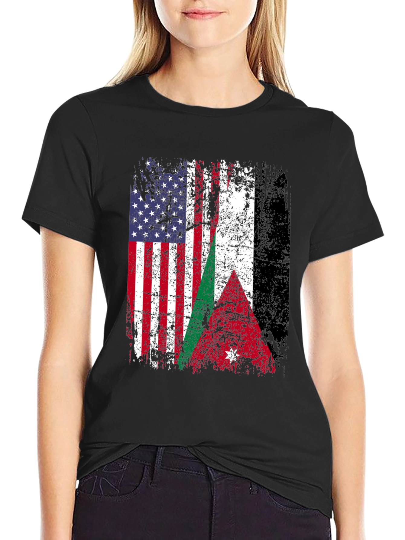 USA Jordan Flag T-Shirt - Patriotic Design