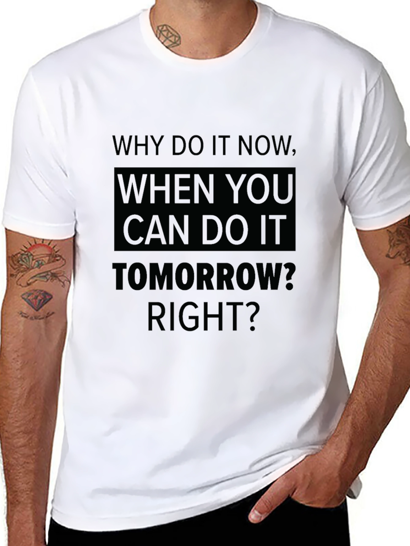 Procrastination T-Shirt - Do It Tomorrow Graphic Tee