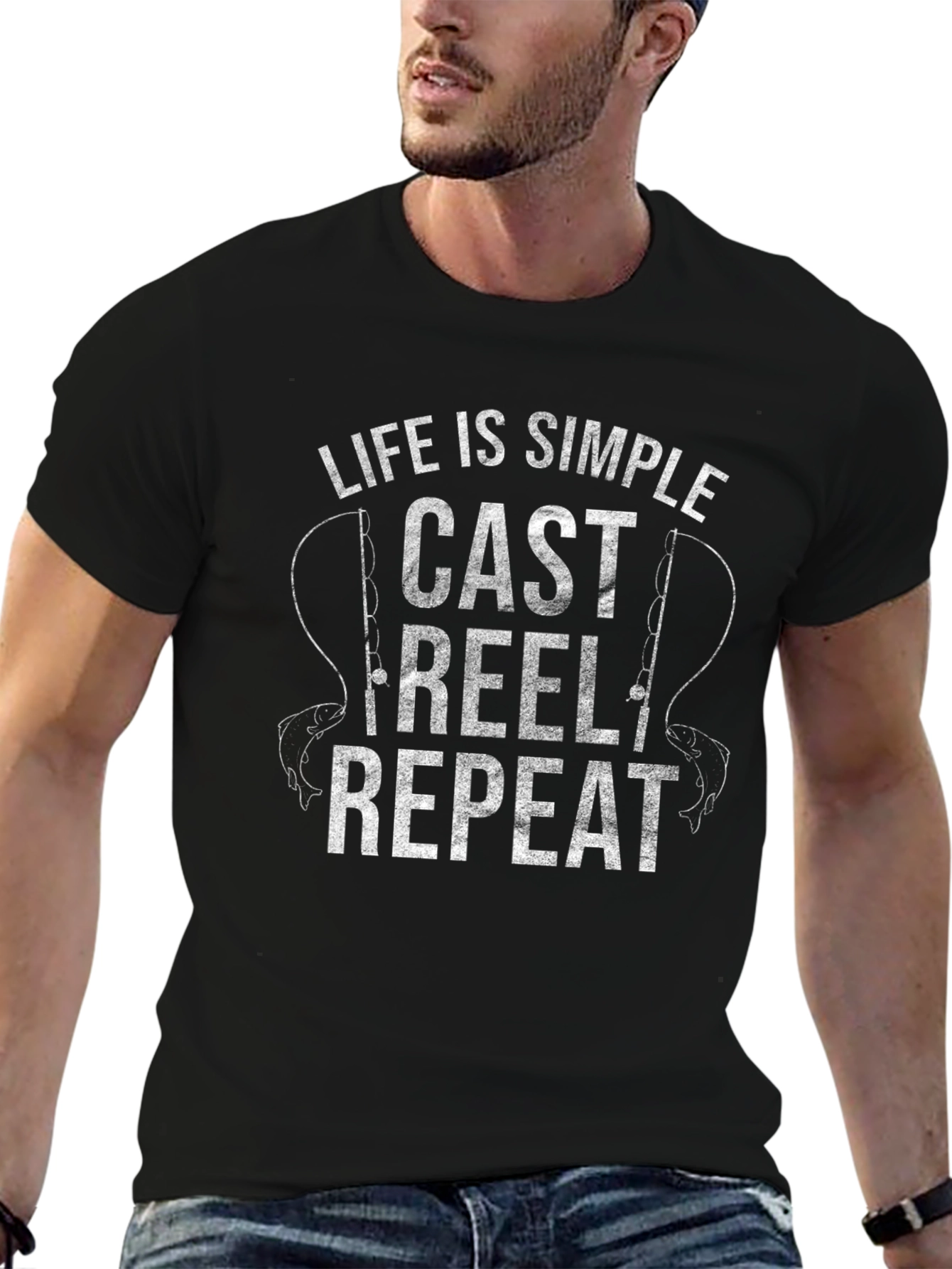 Life is Simple Fishing T-Shirt: Cast Reel Repeat!