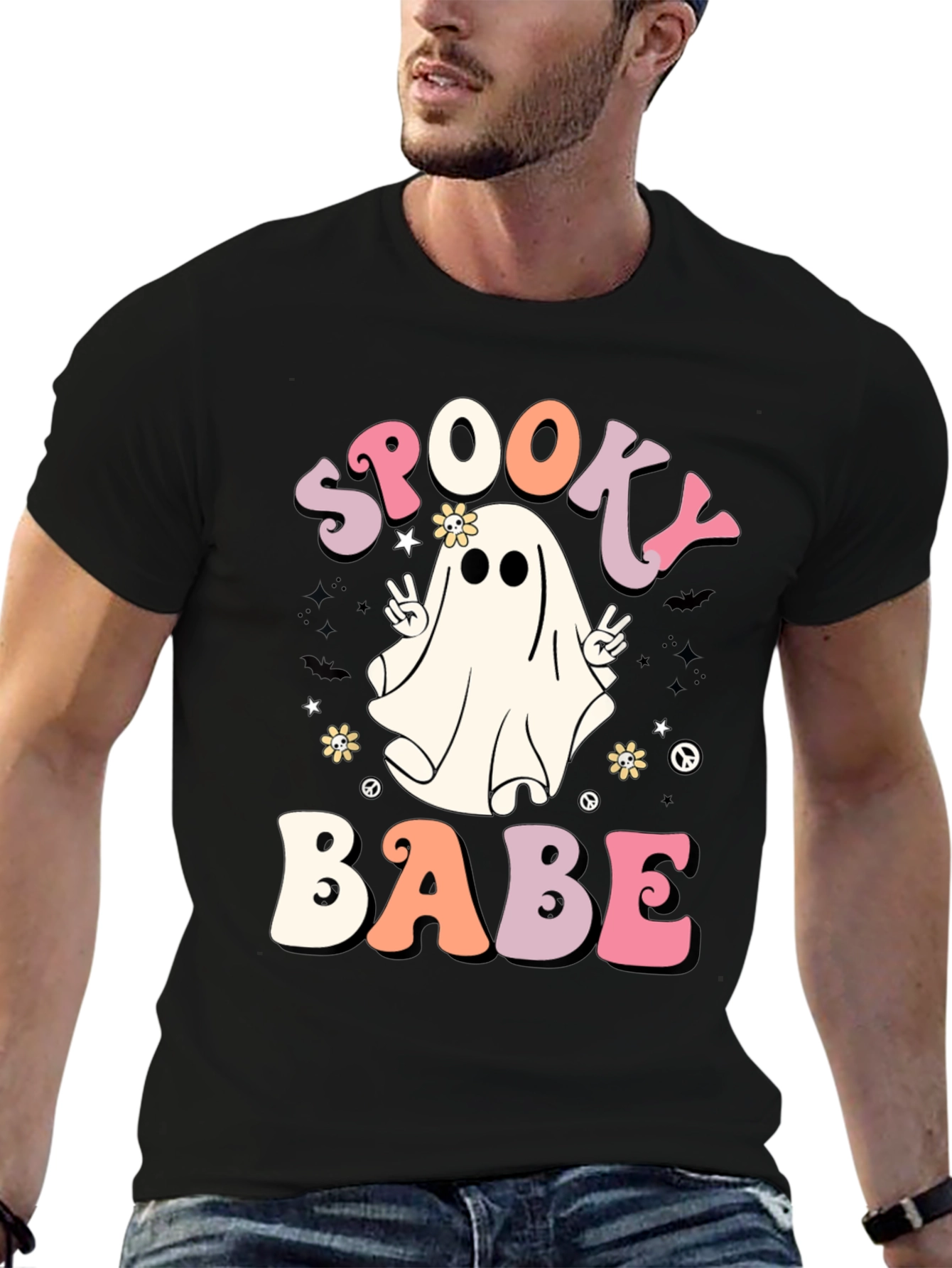 Spooky Babe Retro Halloween T-Shirt