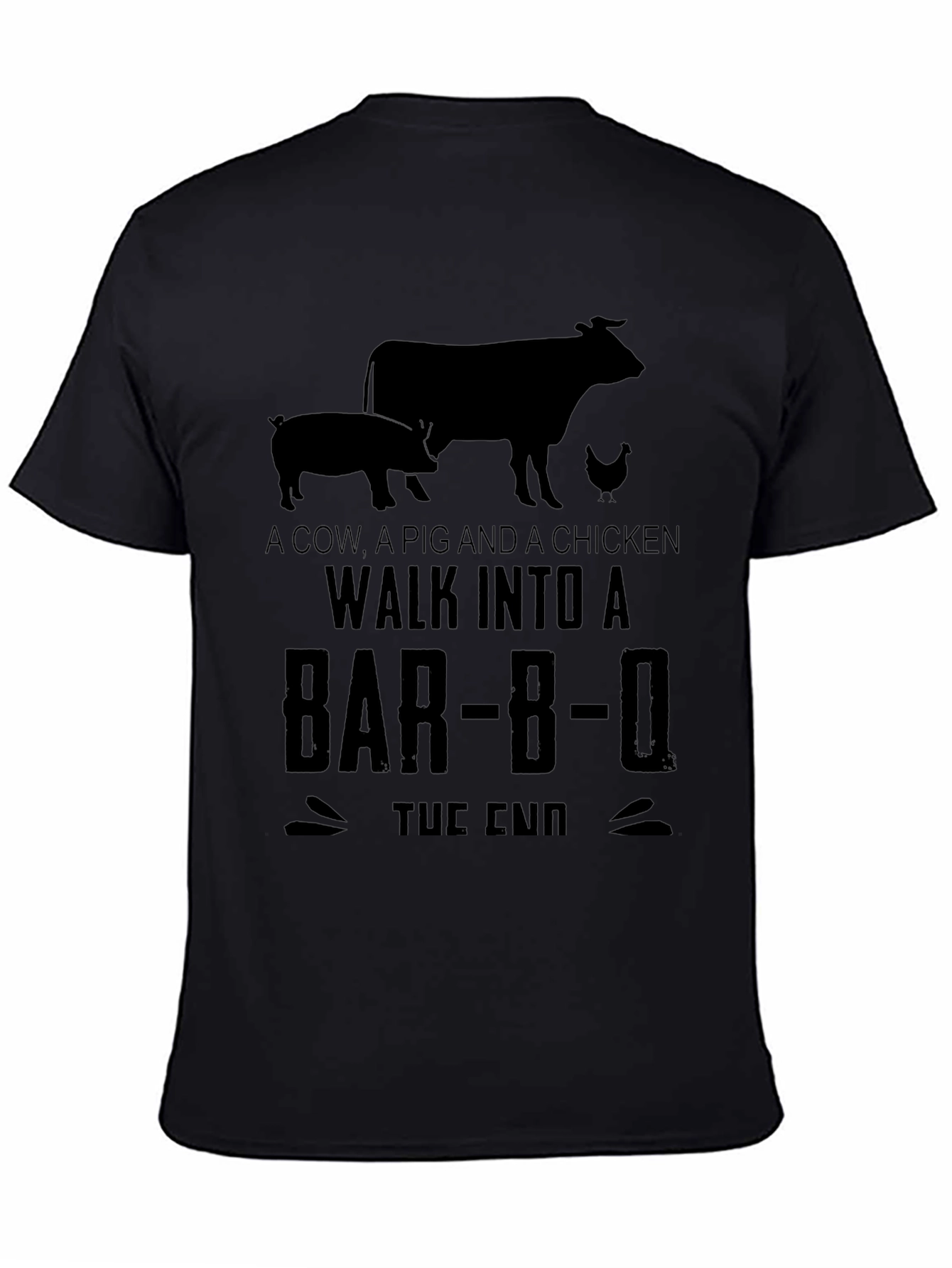 Cow Pig Chicken BBQ Joke T-Shirt
