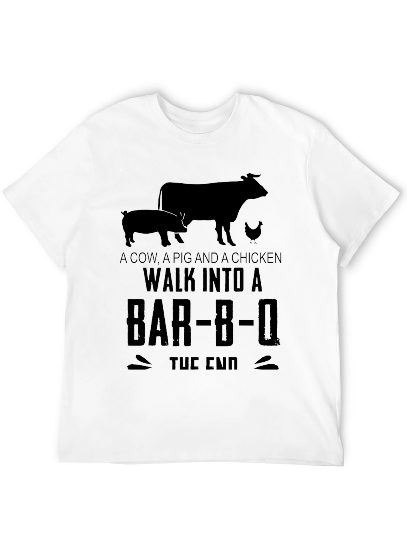 Cow Pig Chicken BBQ Joke T-Shirt