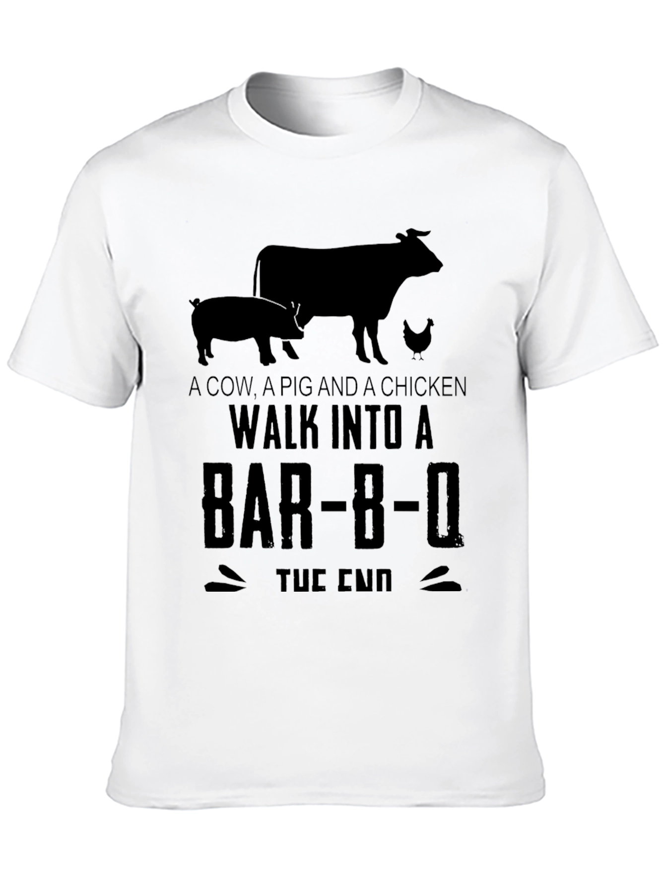 Cow Pig Chicken BBQ Joke T-Shirt