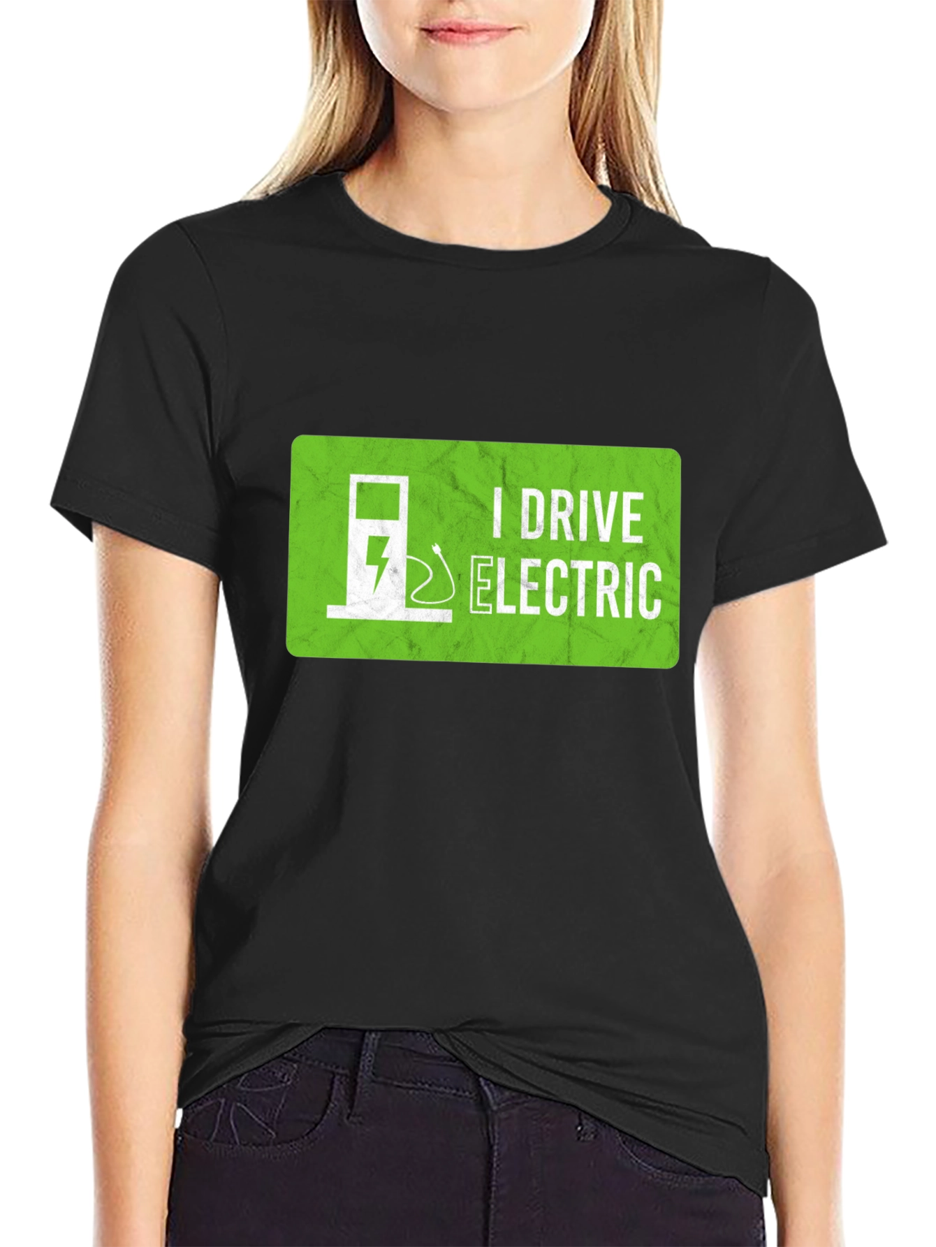 I Drive Electric T-Shirt - Green Energy