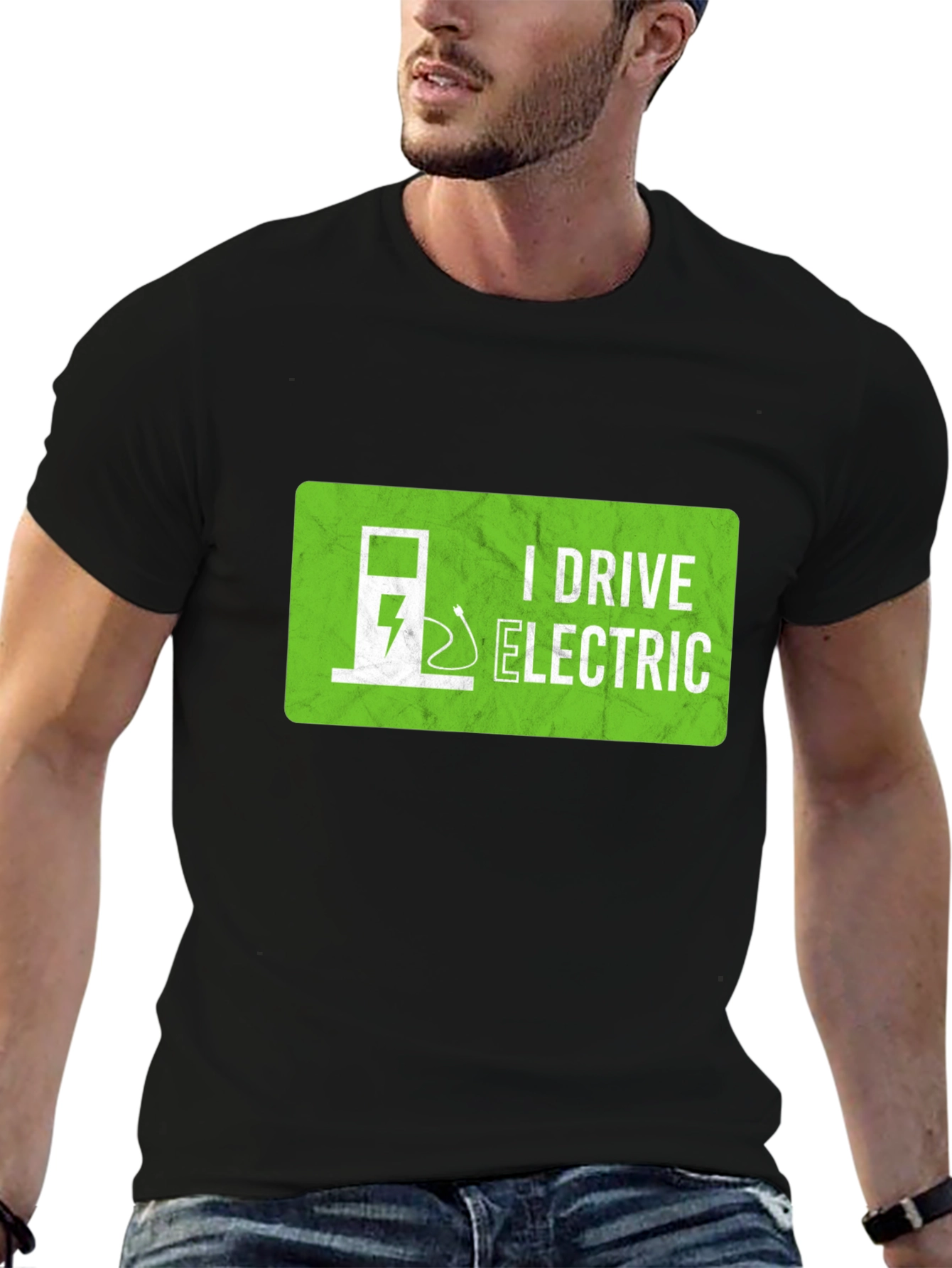 I Drive Electric T-Shirt - Green Energy