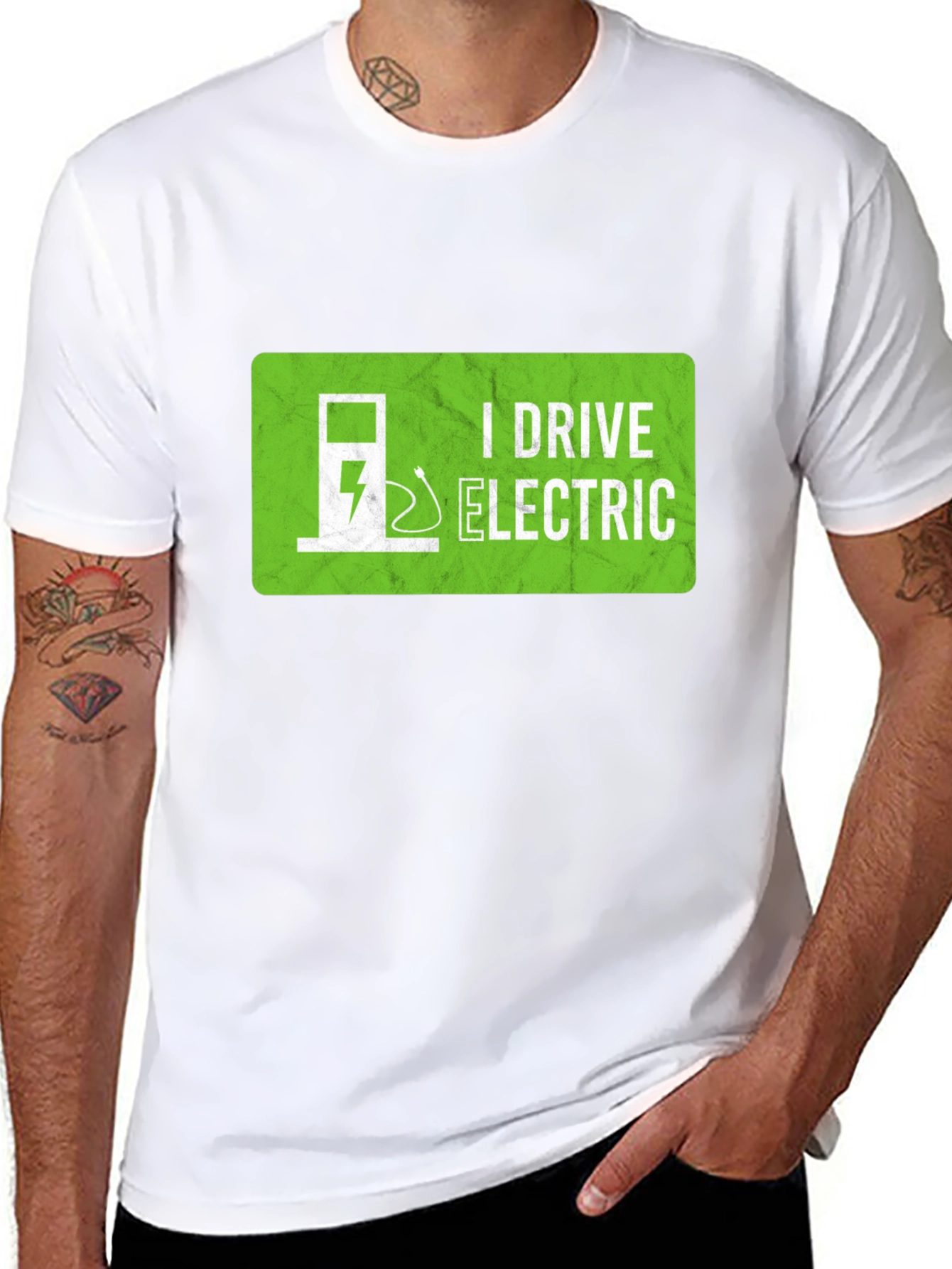 I Drive Electric T-Shirt - Green Energy