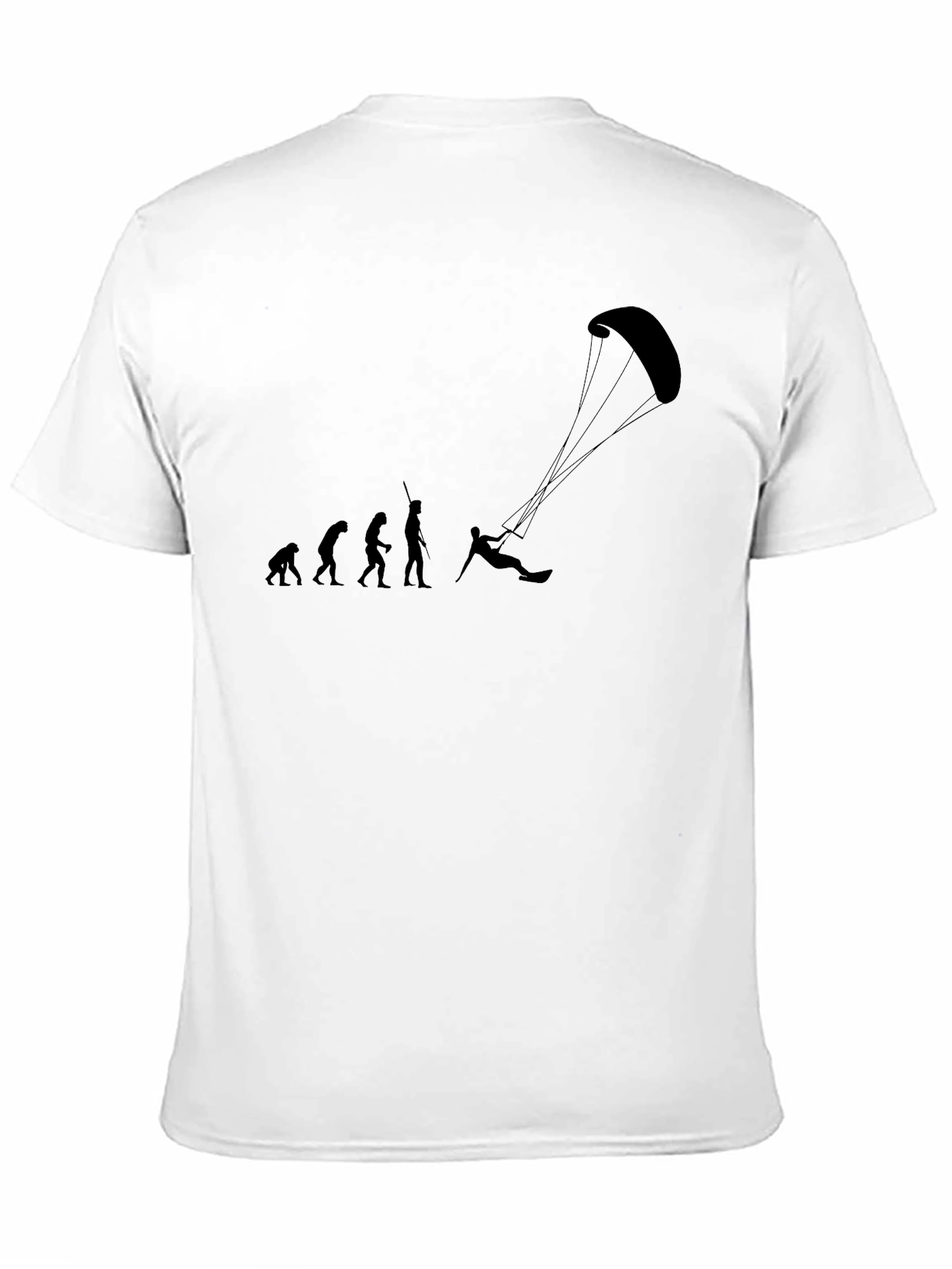Evolution of Kitesurfing Black T-Shirt