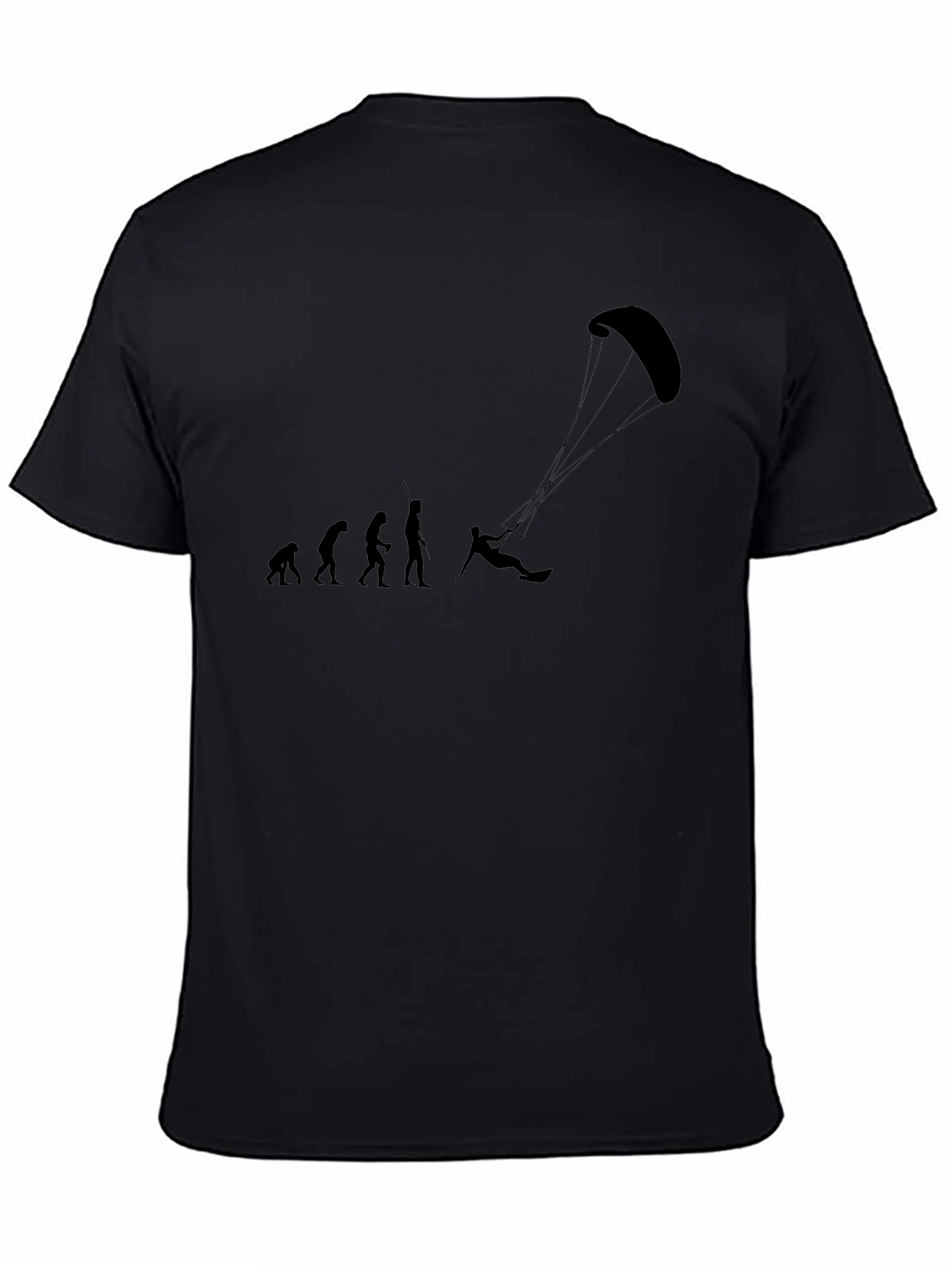 Evolution of Kitesurfing Black T-Shirt