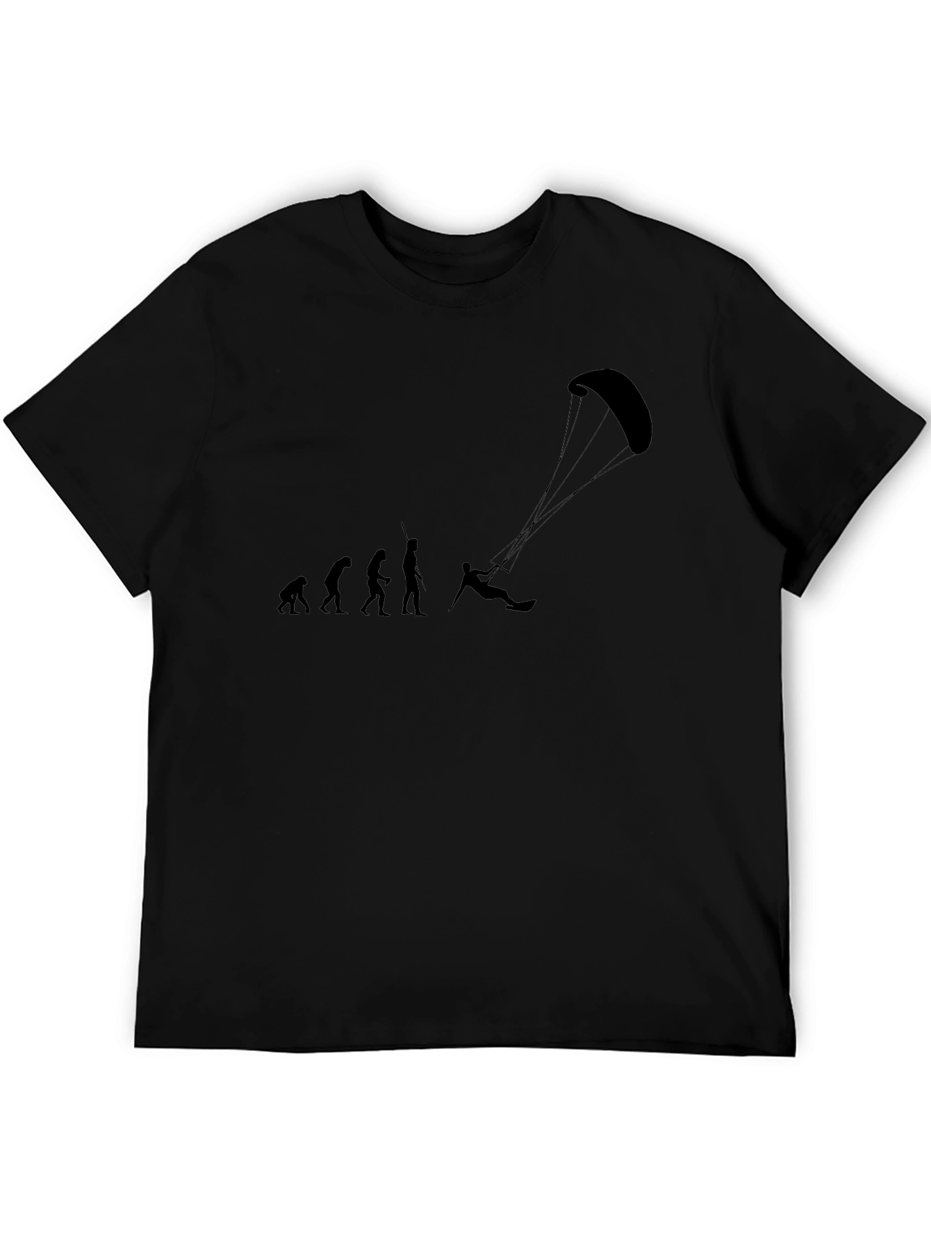 Evolution of Kitesurfing Black T-Shirt