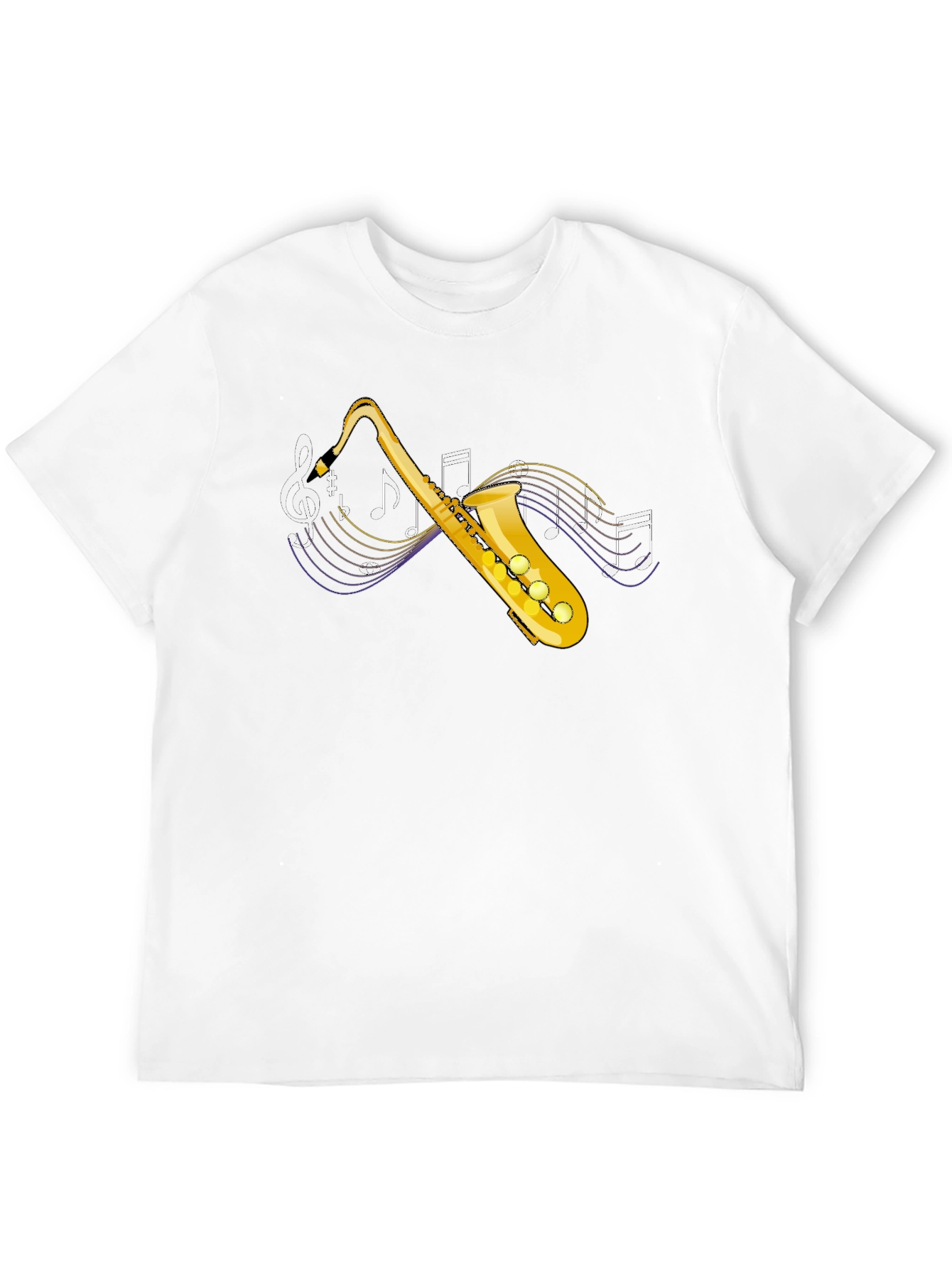 Saxophone Music T-Shirt - Black Cotton Tee