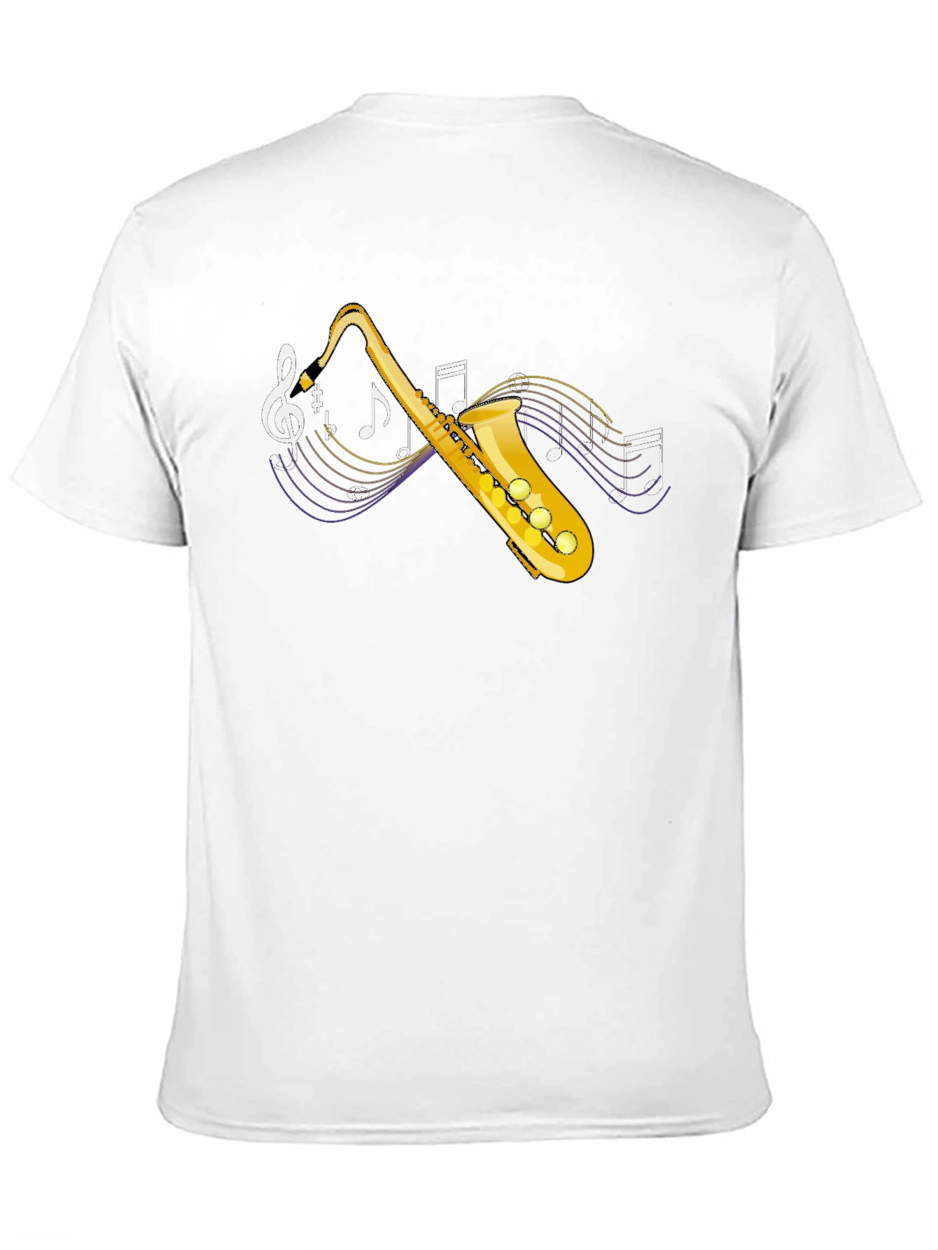 Saxophone Music T-Shirt - Black Cotton Tee