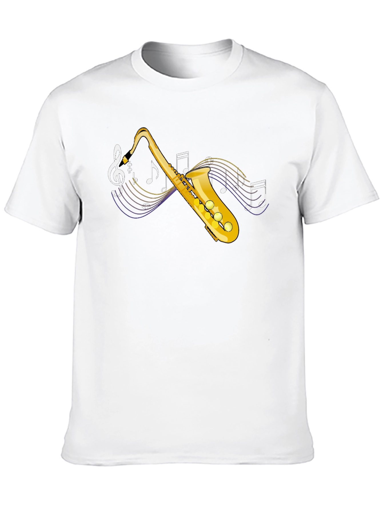 Saxophone Music T-Shirt - Black Cotton Tee