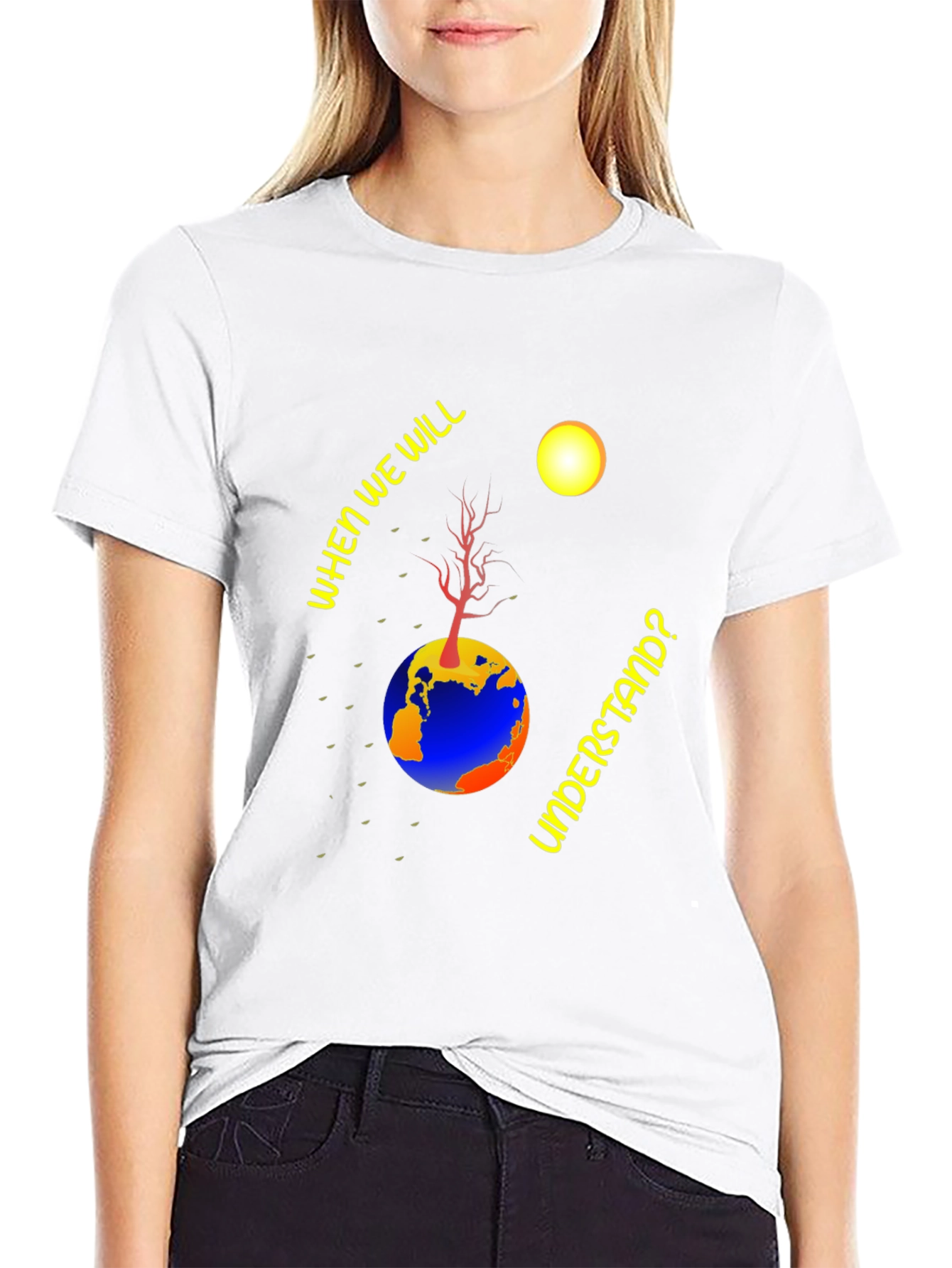 Earth Understanding Graphic Black T-Shirt