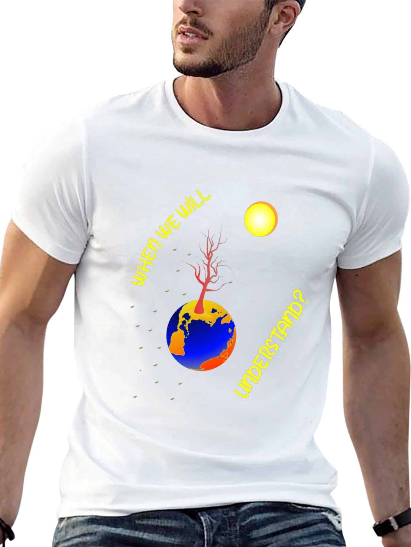Earth Understanding Graphic Black T-Shirt