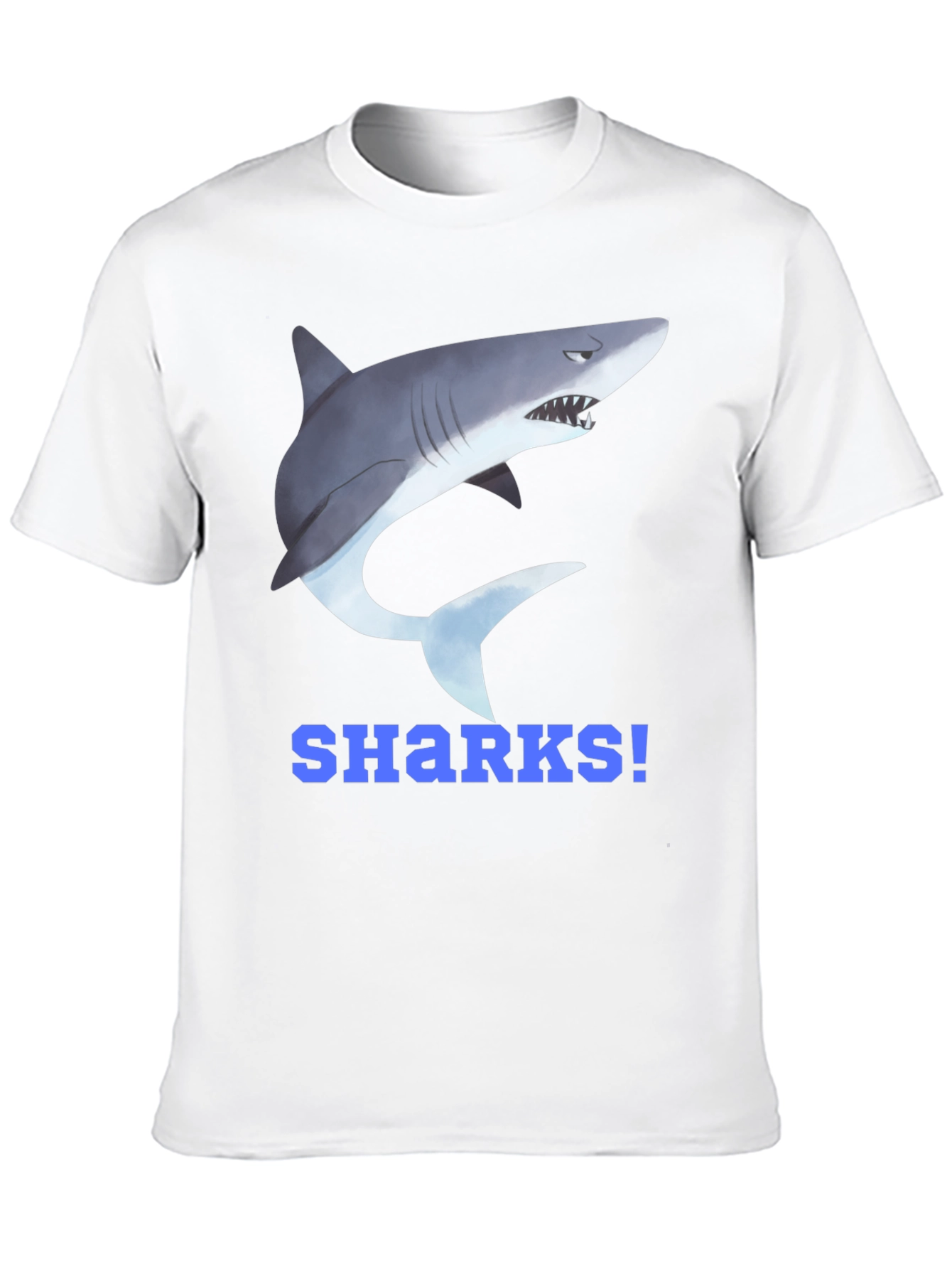 Shark Graphic T-Shirt - Blue SHARKS! Design