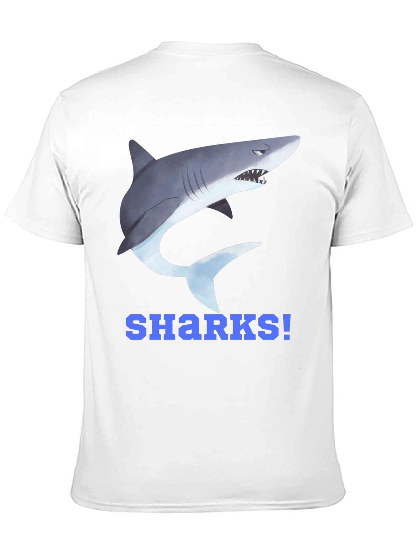 Shark Graphic T-Shirt - Blue SHARKS! Design