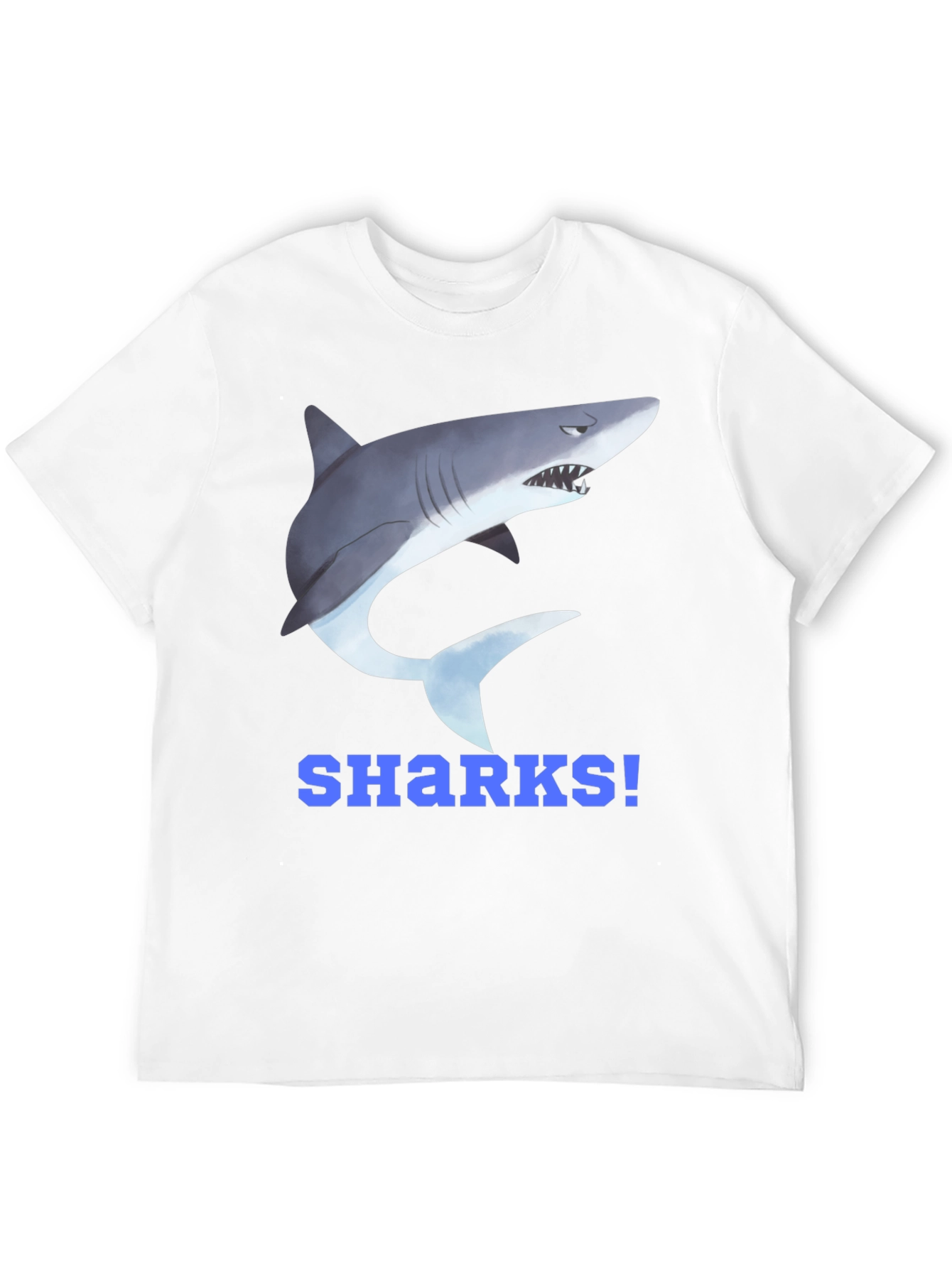 Shark Graphic T-Shirt - Blue SHARKS! Design