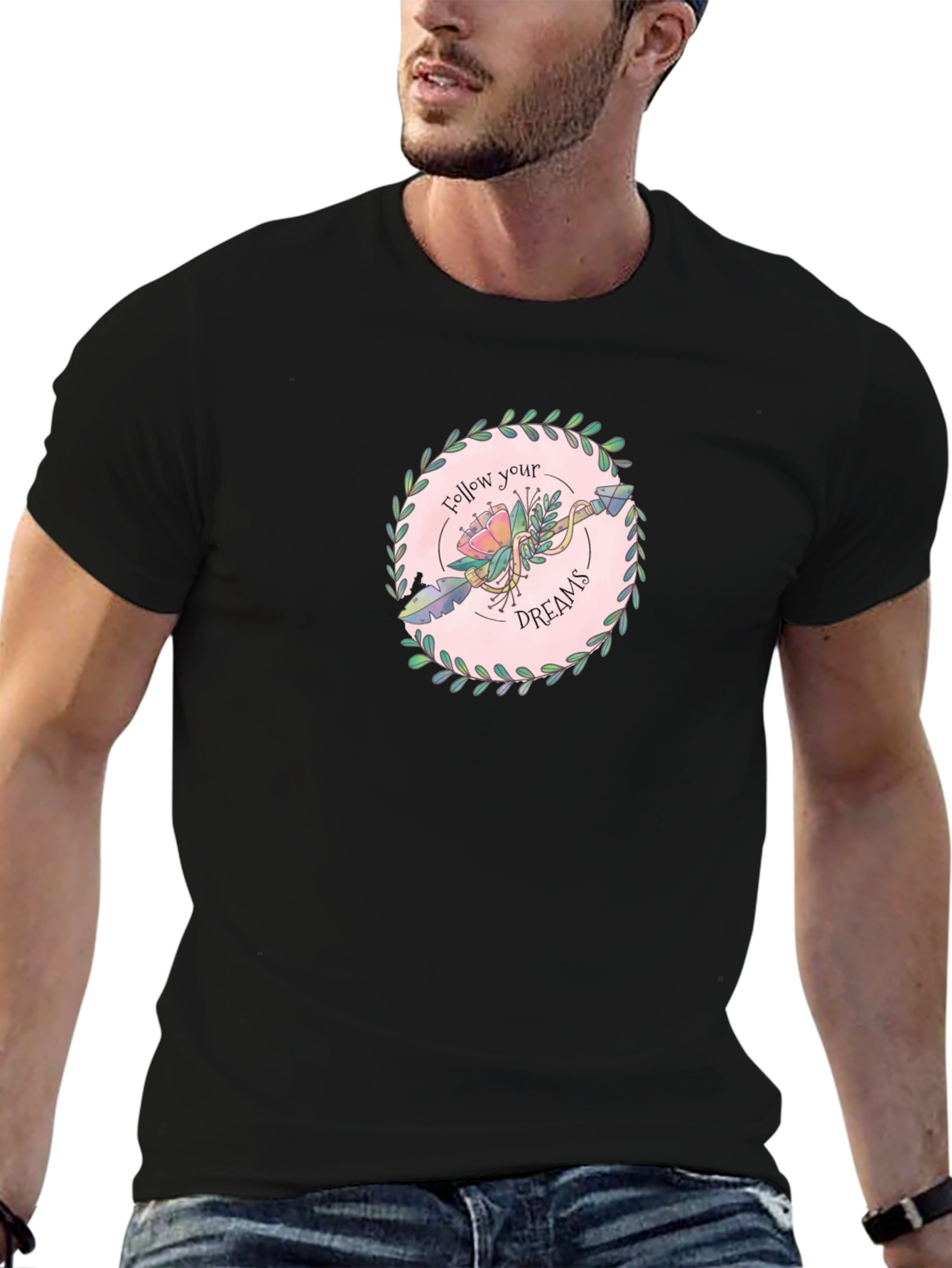 Follow Your Dreams Graphic Tee - Unisex Black T-Shirt