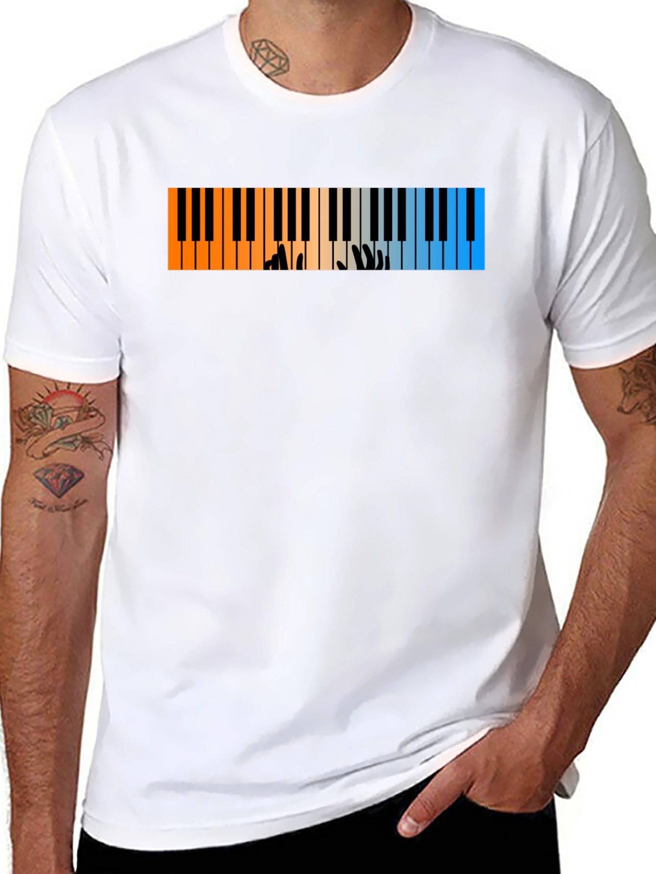 Piano Keys T-Shirt - Musicians Style