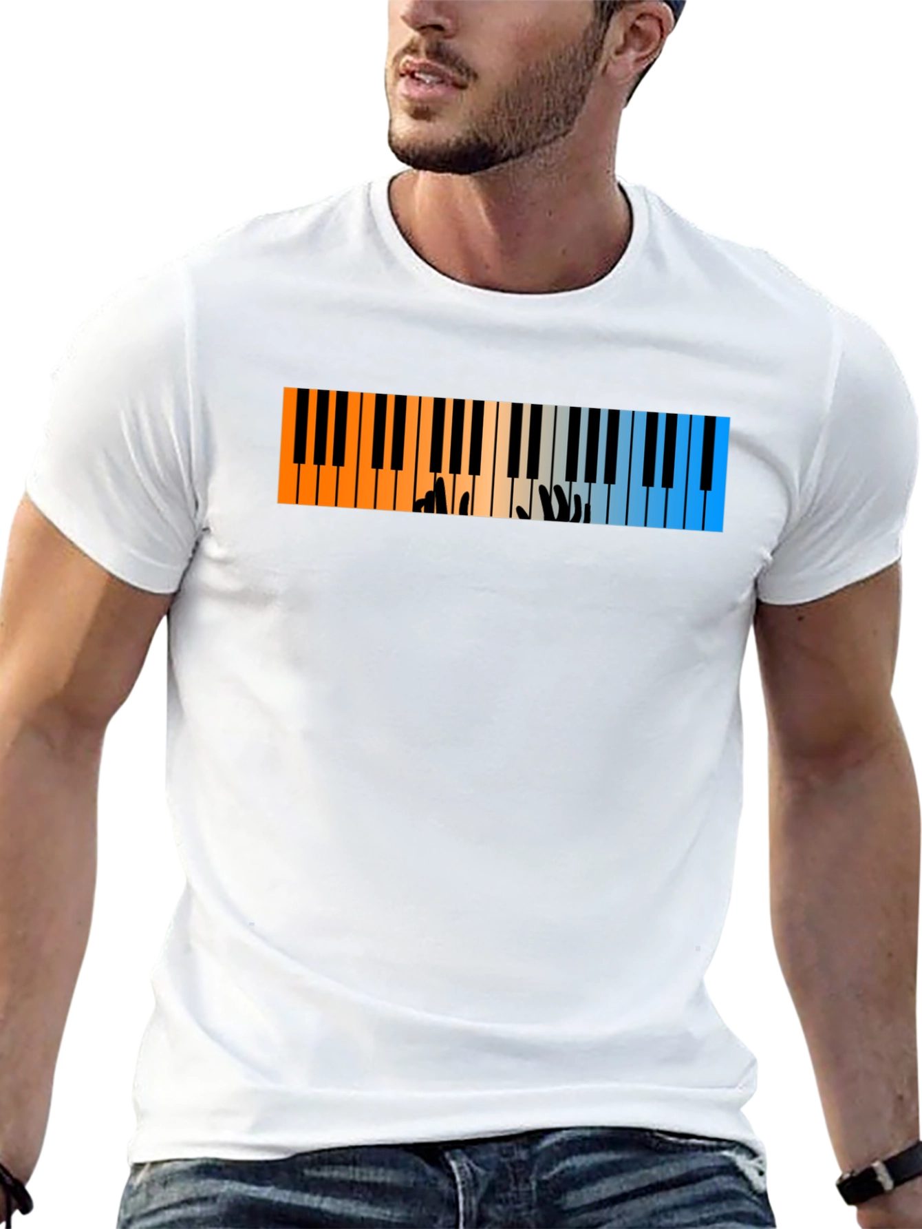 Piano Keys T-Shirt - Musicians Style