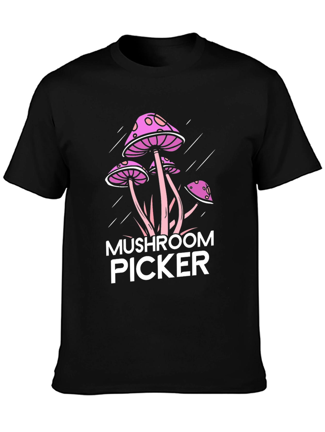 Mushroom Picker Black Graphic Tee