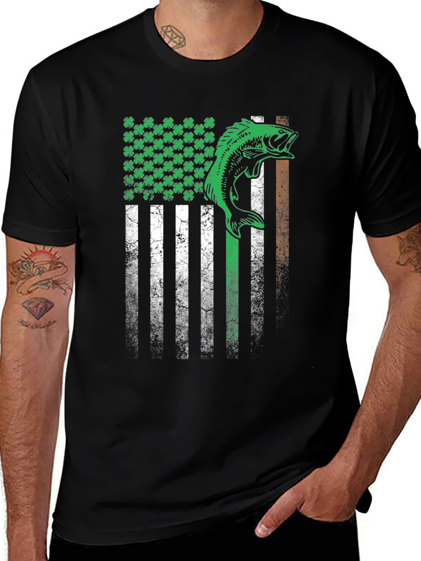 Irish Flag Fishing T-Shirt