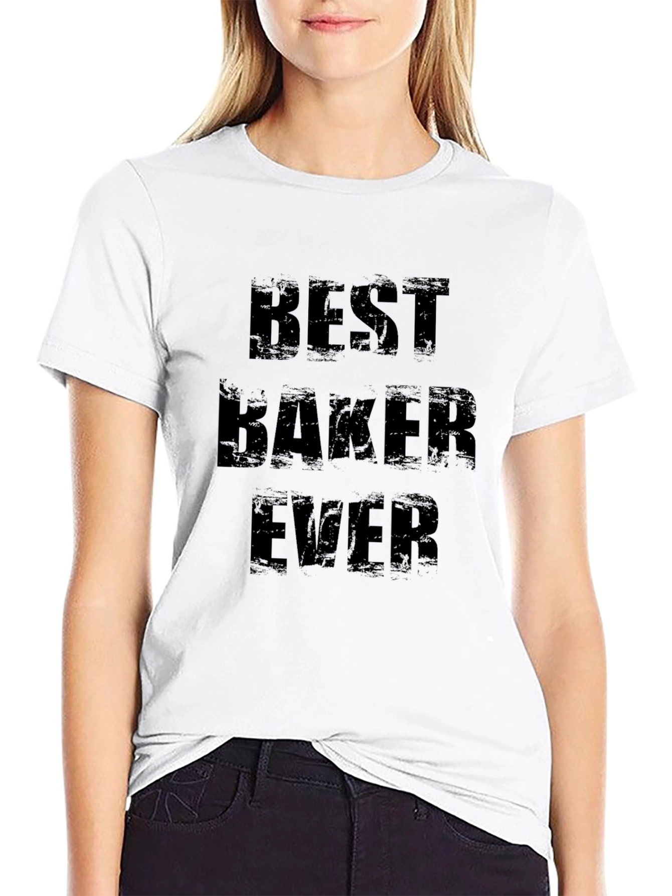 Best Baker Ever Graphic T-Shirt - Black