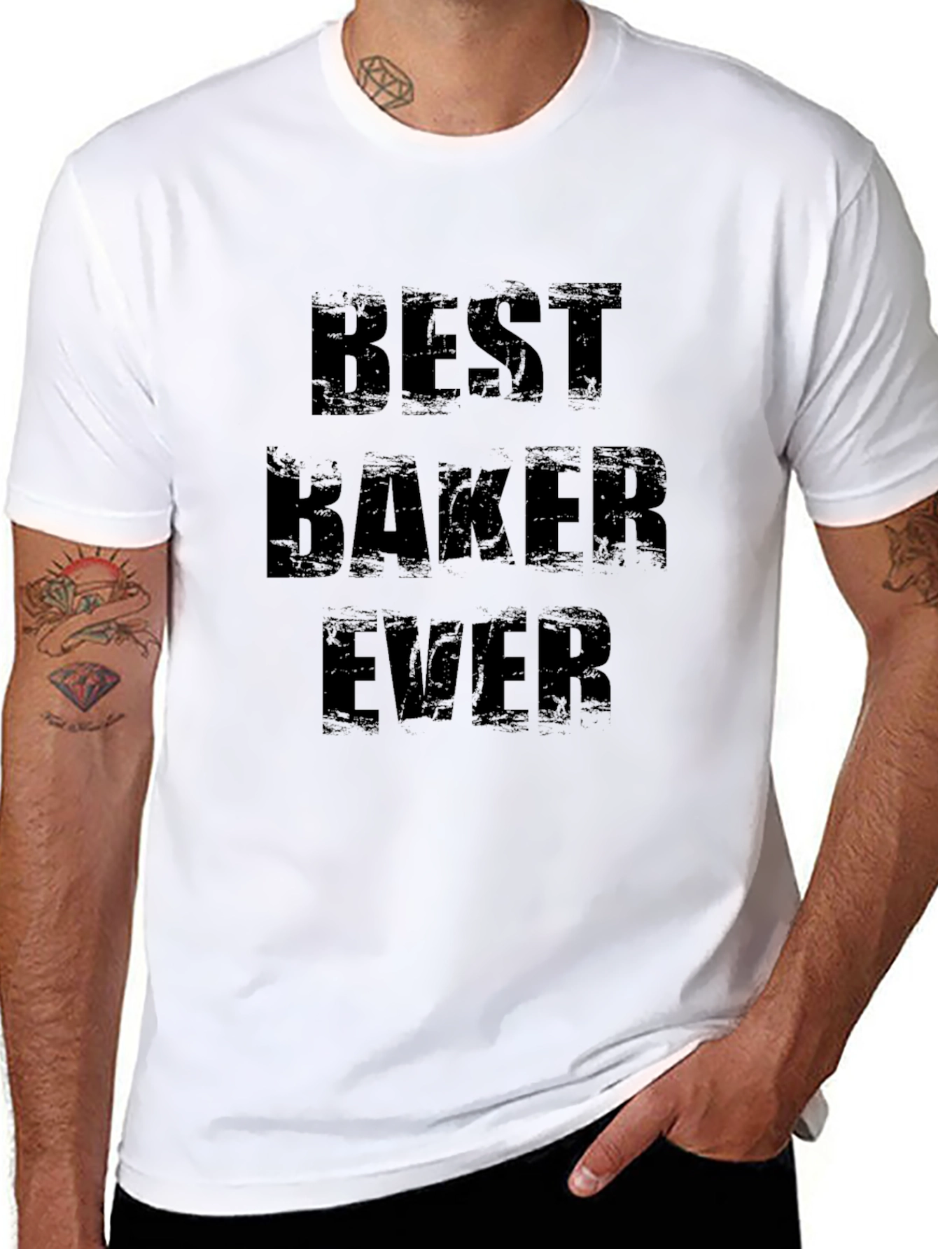 Best Baker Ever Graphic T-Shirt - Black