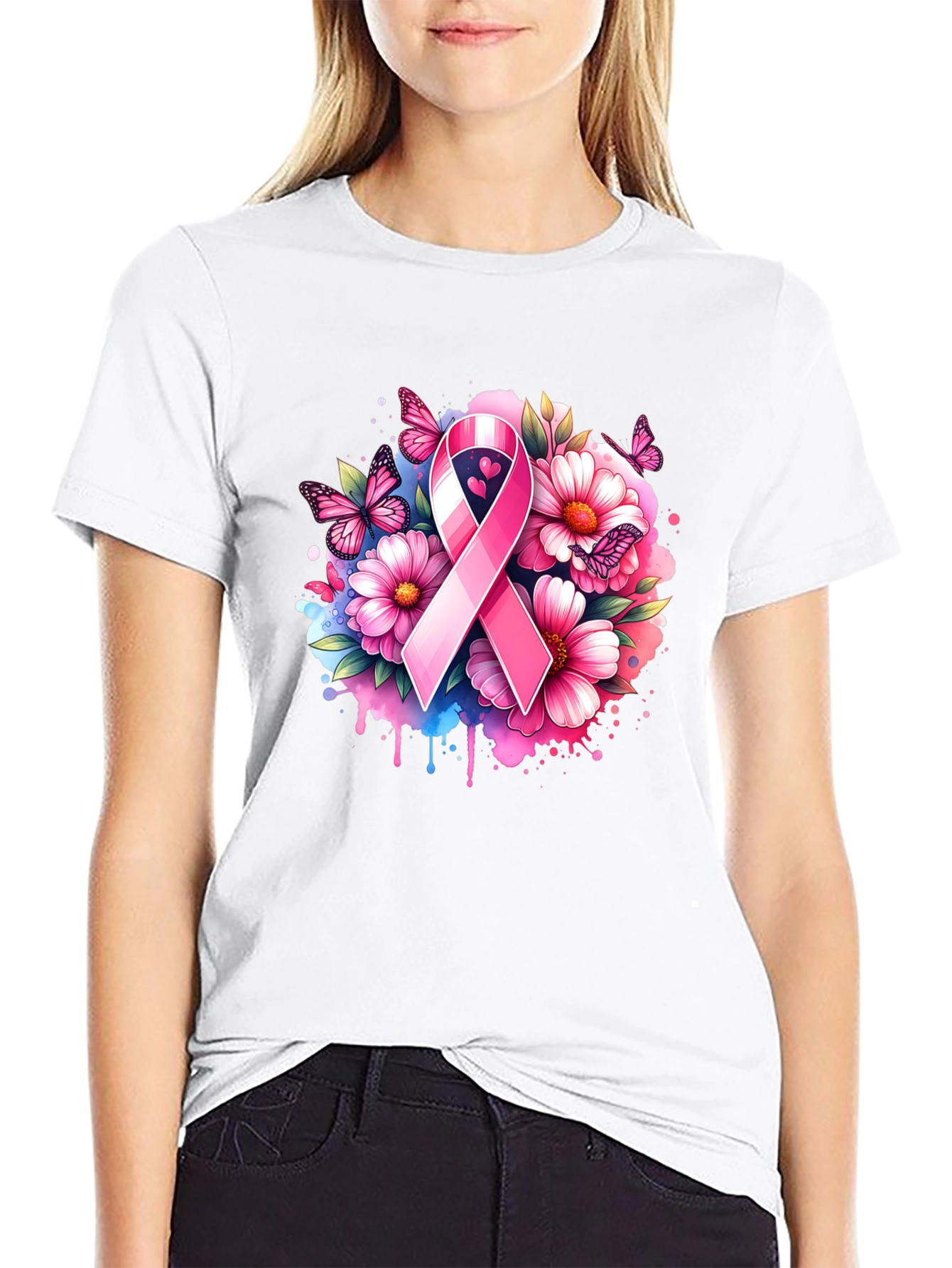 Breast Cancer Awareness Ribbon T-Shirt