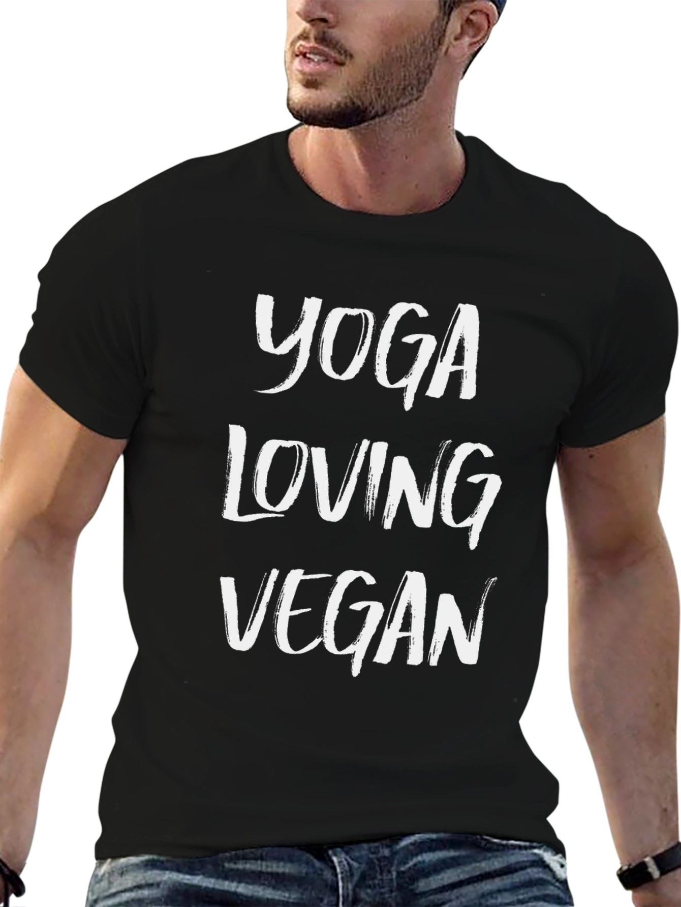 Yoga Loving Vegan Black T-Shirt