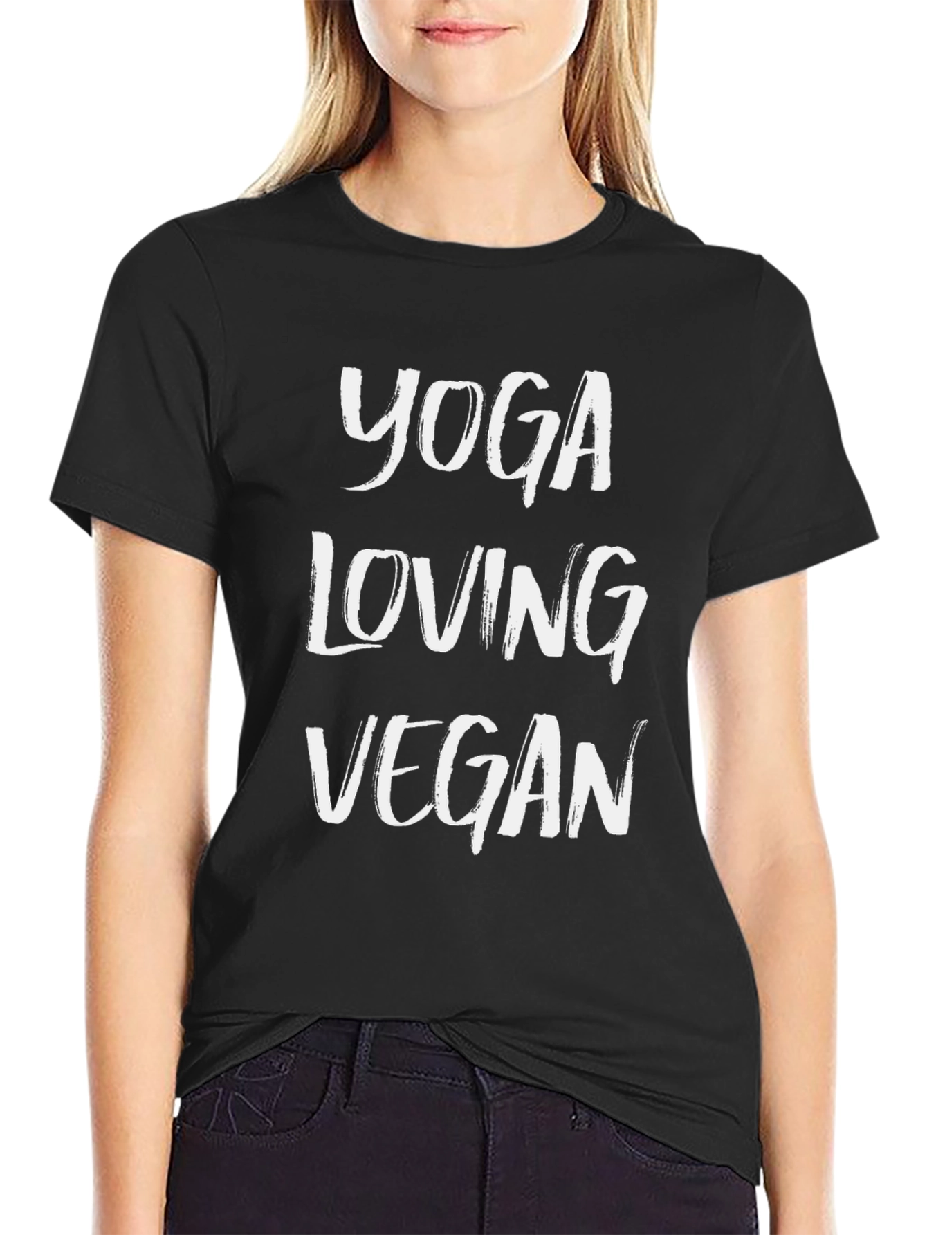 Yoga Loving Vegan Black T-Shirt