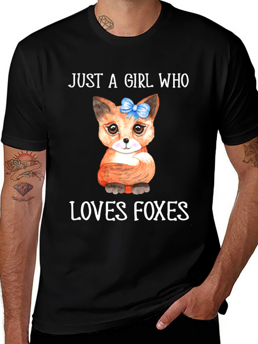 Girl Who Loves Foxes Graphic Tee