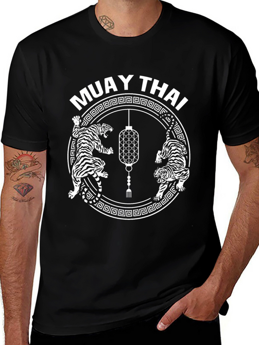 Muay Thai Tiger Graphic Tee - Black