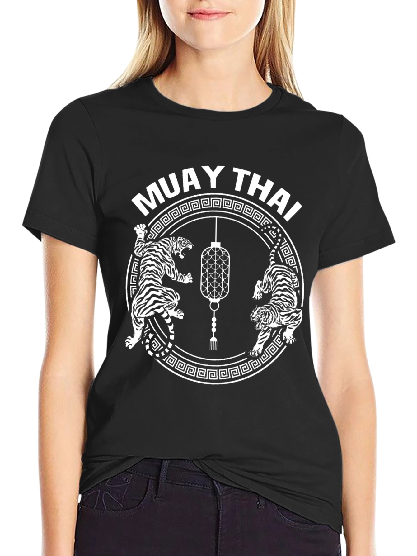 Muay Thai Tiger Graphic Tee - Black