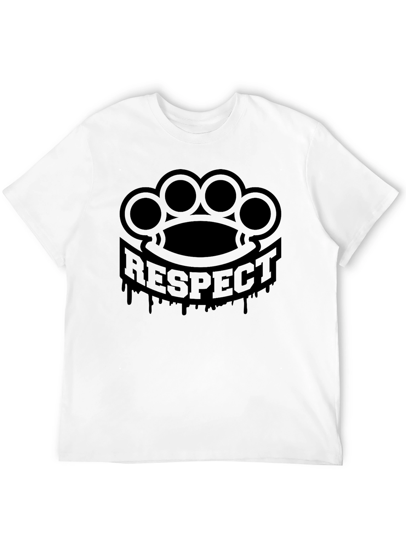 Respect Black on Black Graphic Tee