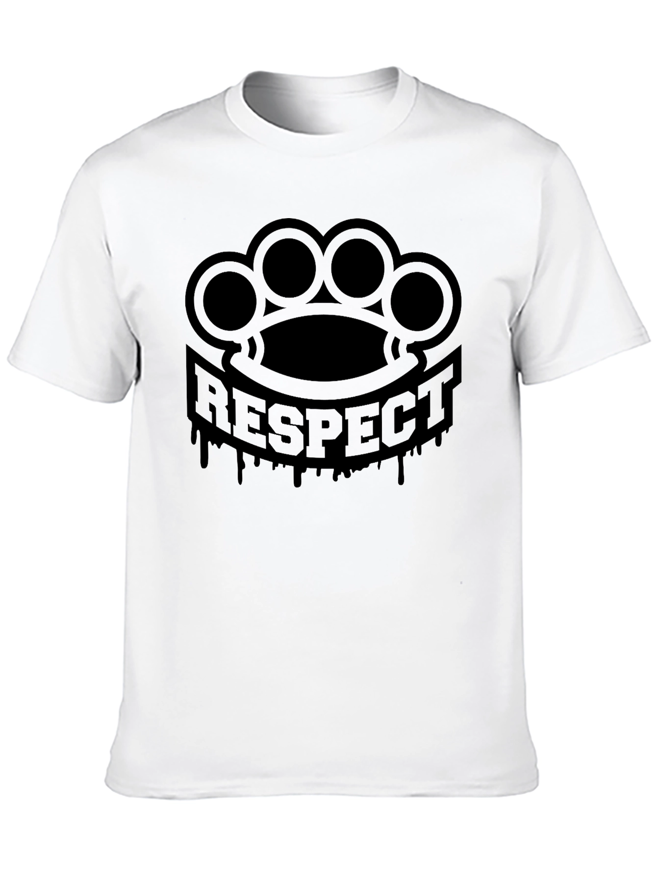 Respect Black on Black Graphic Tee