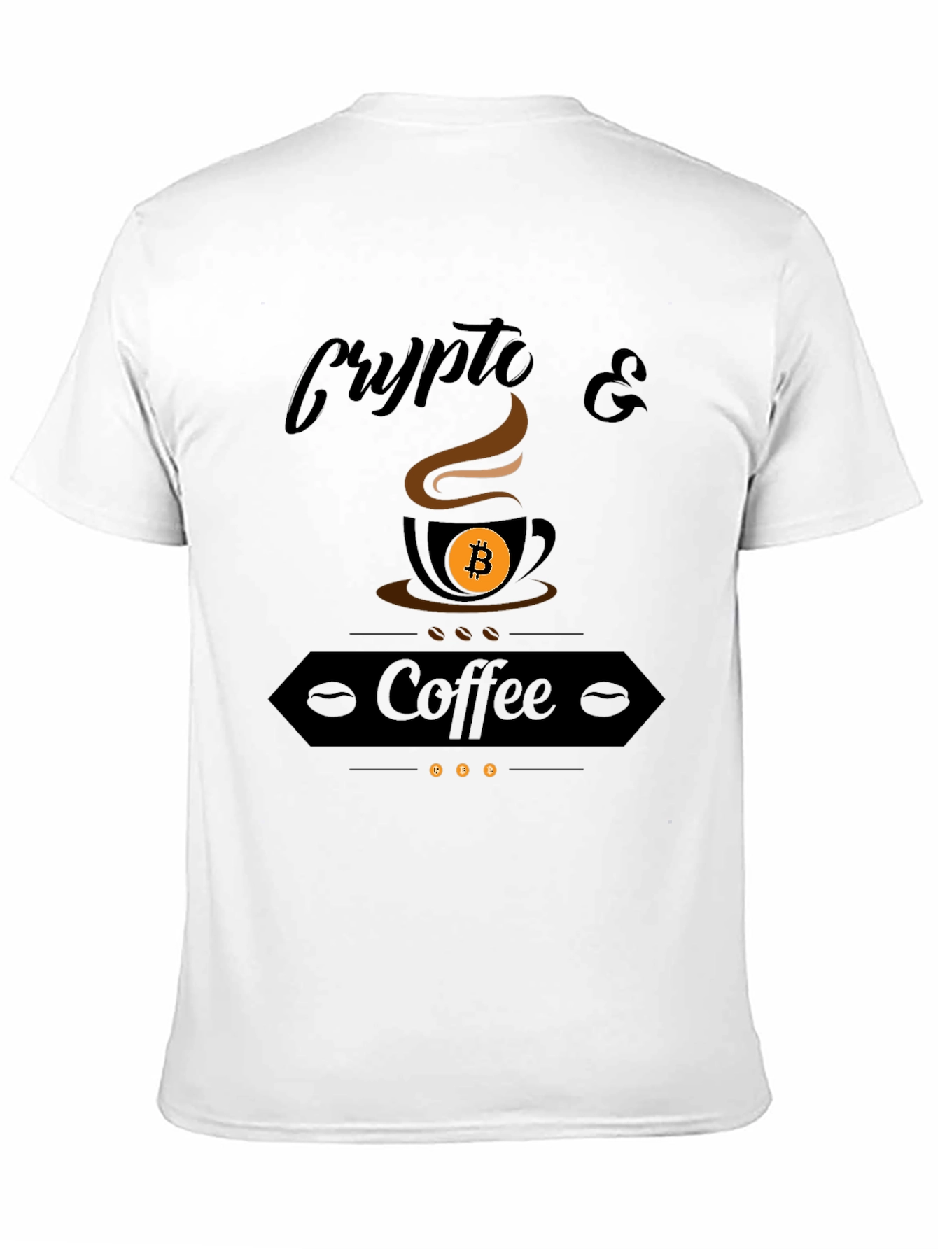 Crypto & Coffee Graphic T-Shirt - Bitcoin Lover Tee