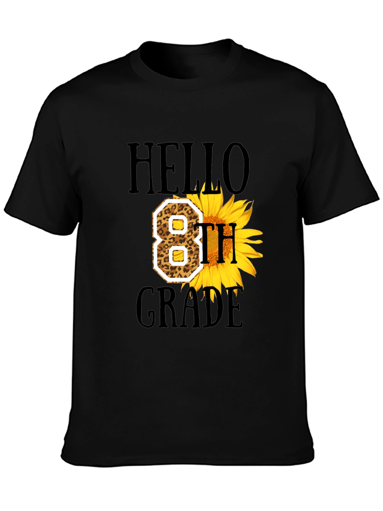 Hello 8th Grade Sunflower Graphic Tee