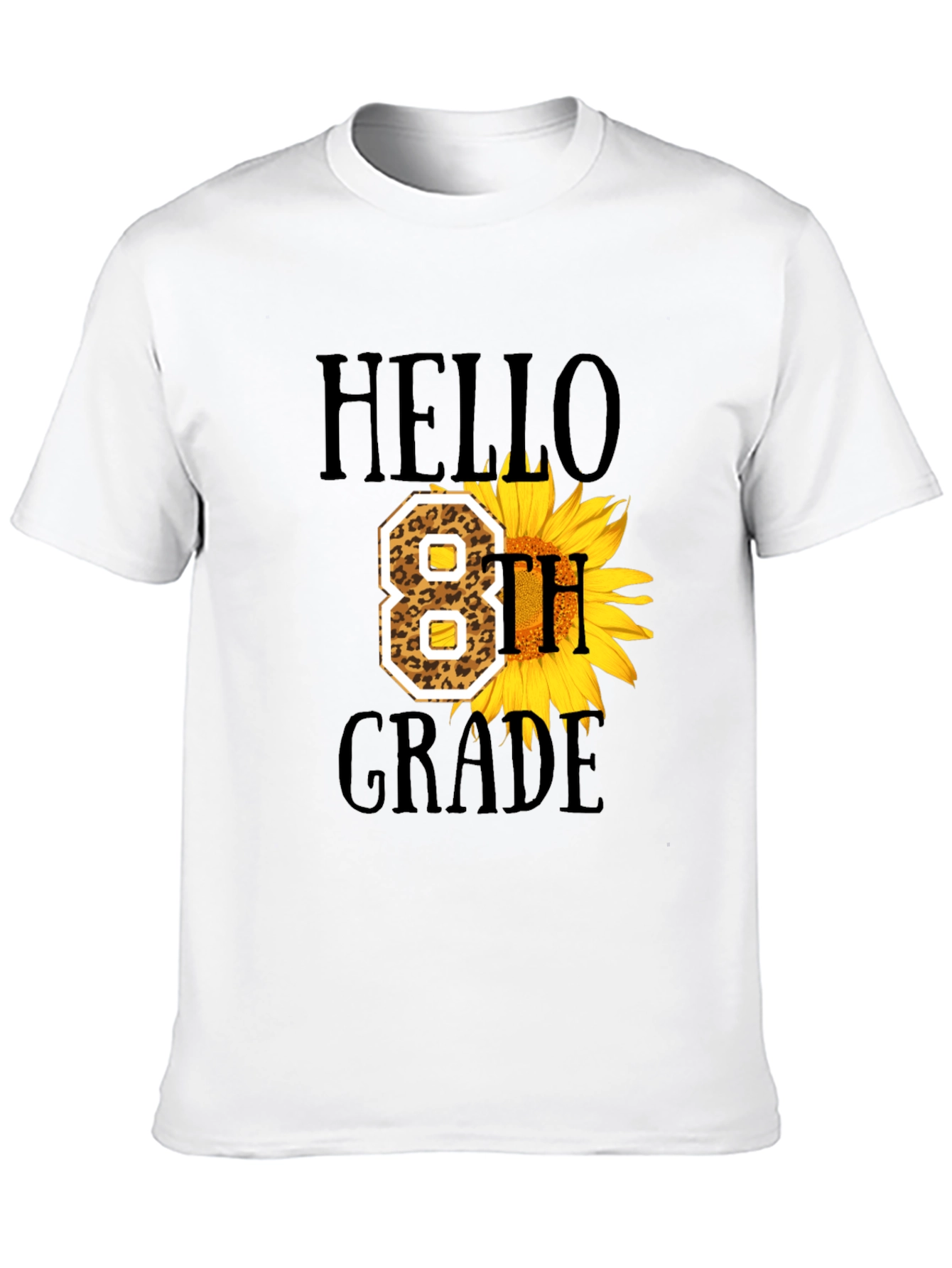 Hello 8th Grade Sunflower Graphic Tee