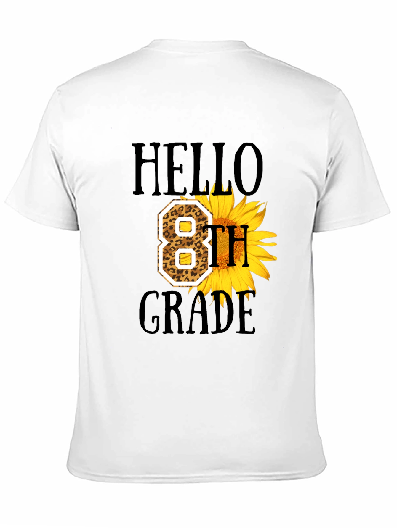 Hello 8th Grade Sunflower Graphic Tee