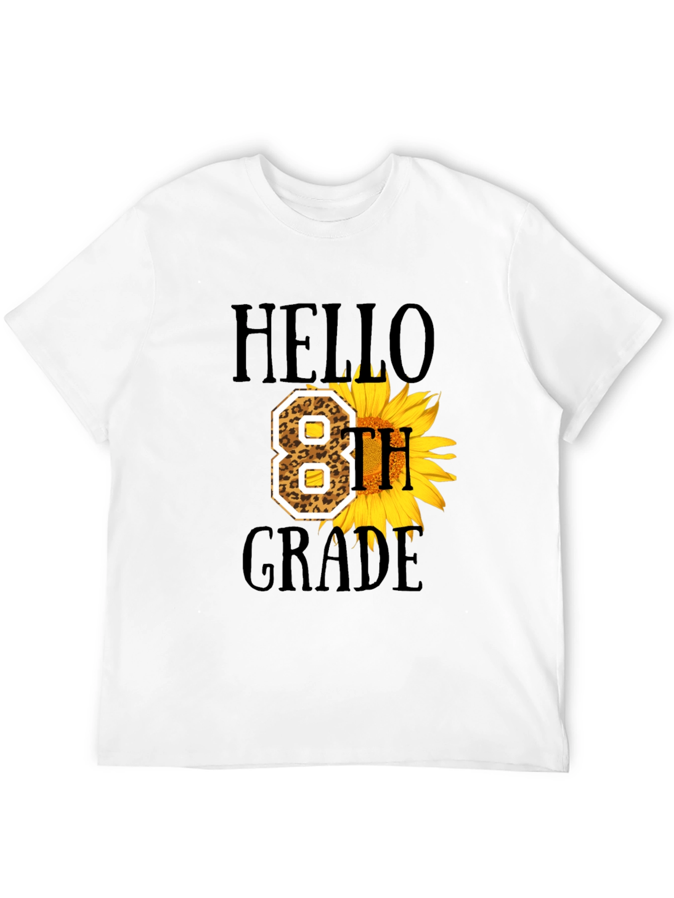 Hello 8th Grade Sunflower Graphic Tee