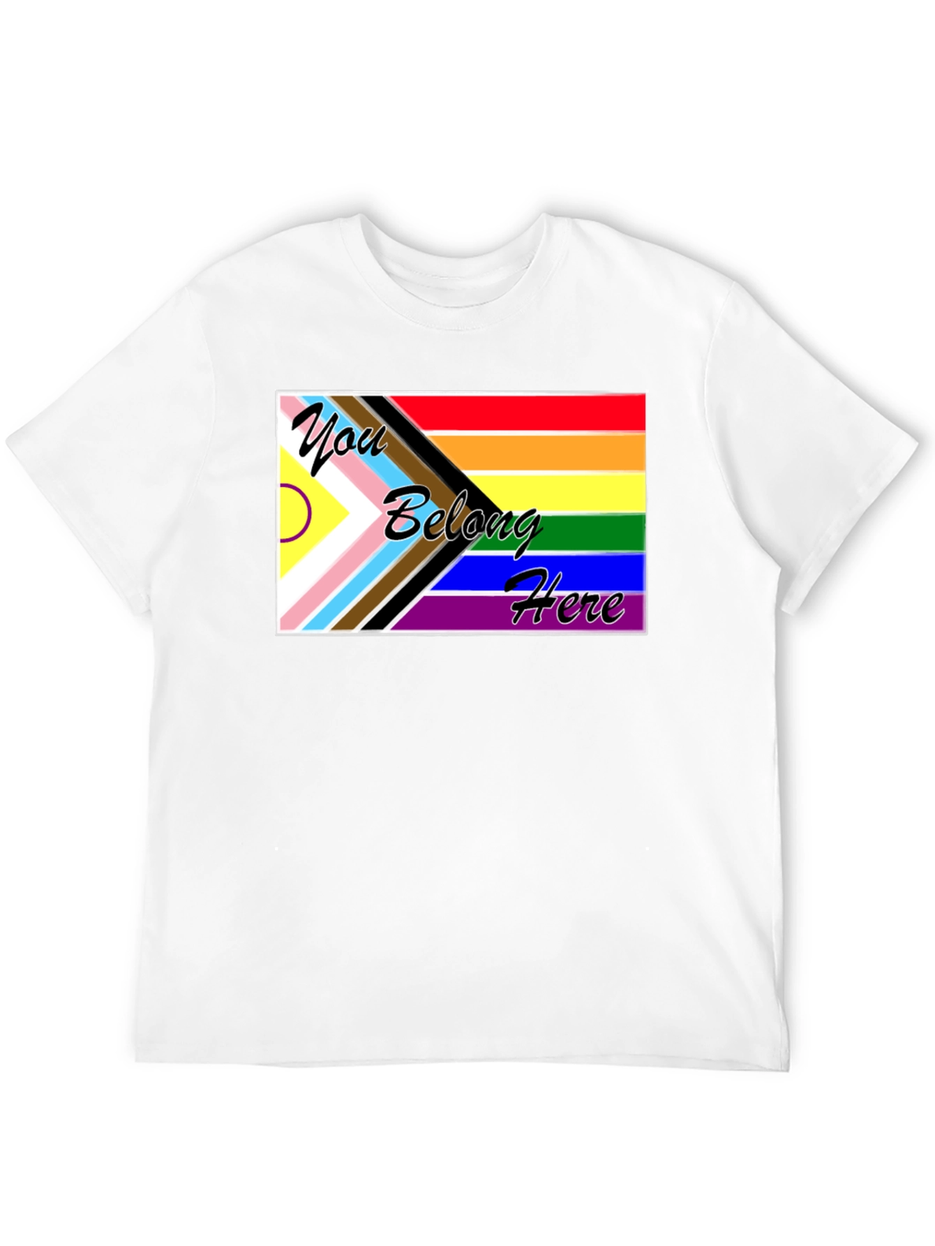 Inclusive Pride Flag Tee: You Belong Here