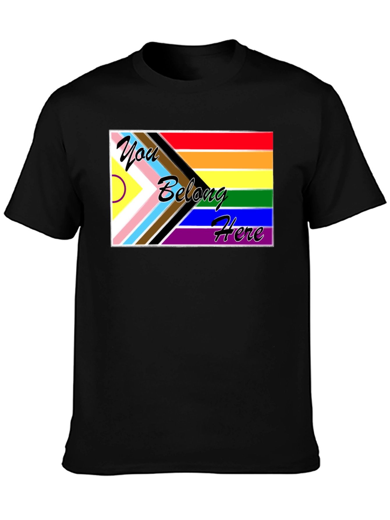 Inclusive Pride Flag Tee: You Belong Here